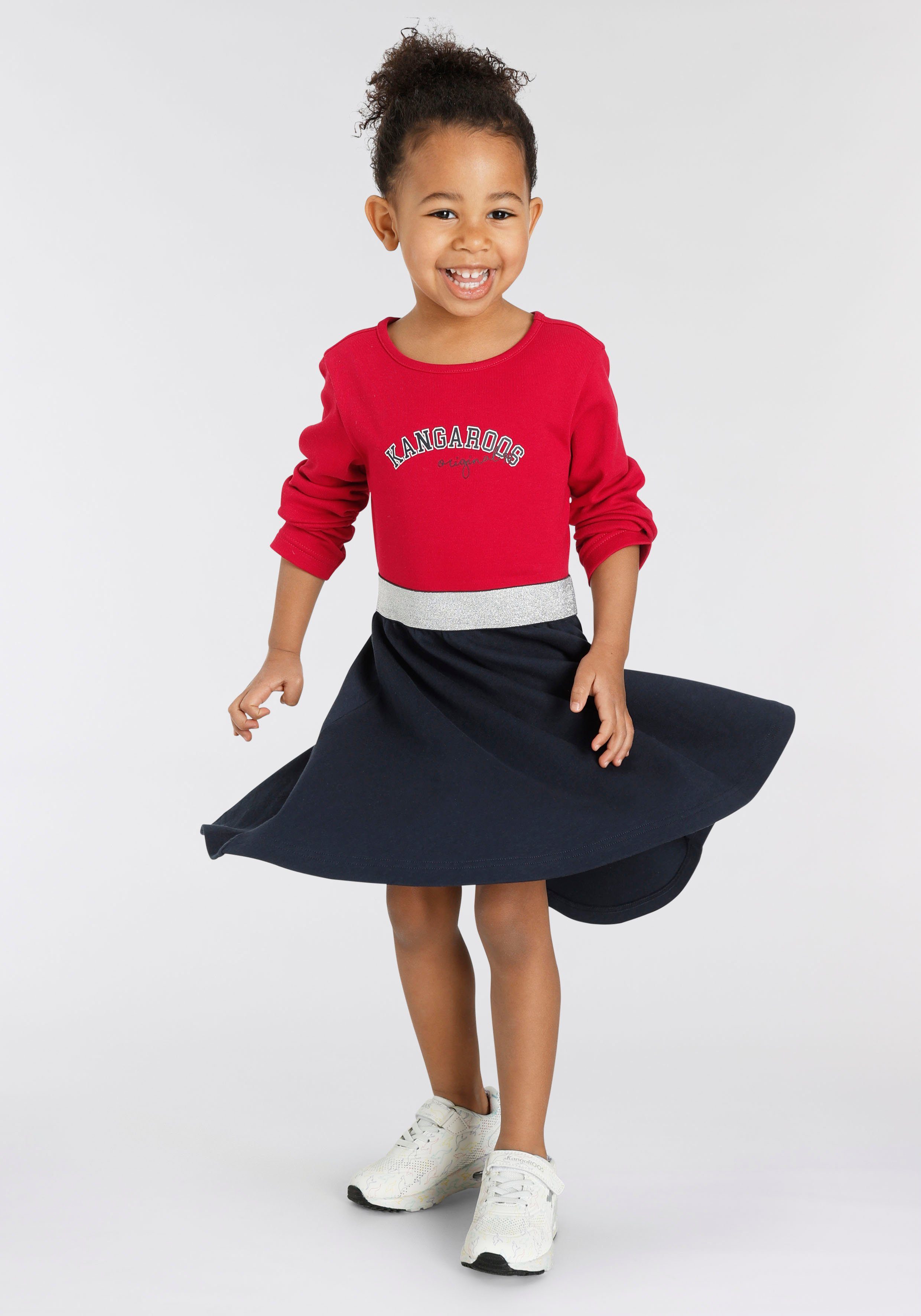 Mädchen Glitzerband mit Kleine elastischem KangaROOS Jerseykleid