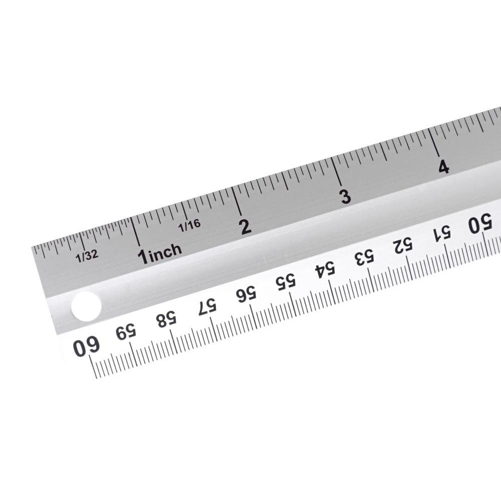 Semplix Lineal - Aluminium Lineal (Skalierung 60 cm + 24 Inch / Länge 61 cm) – Bild 3 von 3