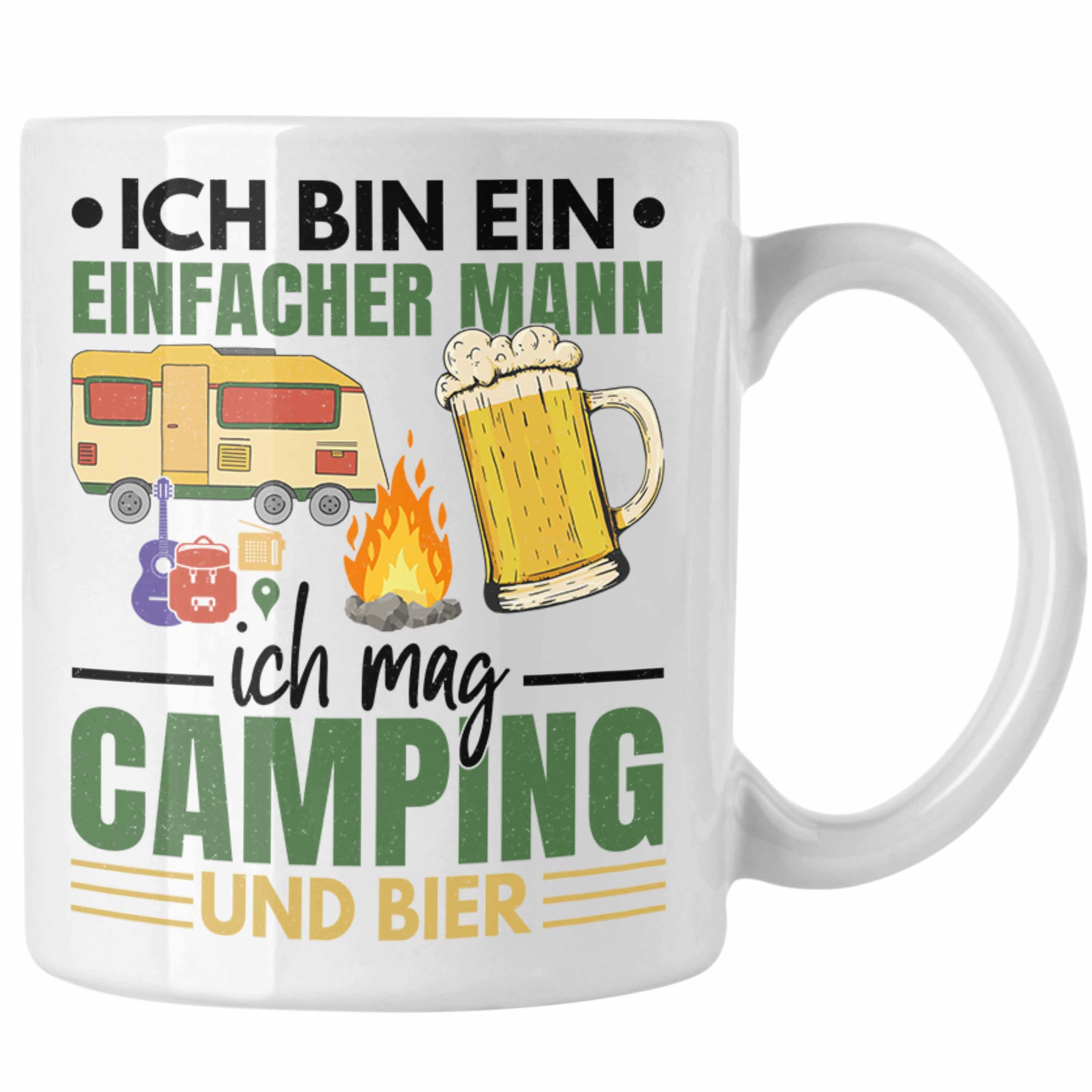 Trendation Tasse Trendation - Ich Bin Ein Einfacher Mann Wohnmobil Tasse Geschenk Camper Wohnmobilfahrer Geschenkidee Lustig Weiss
