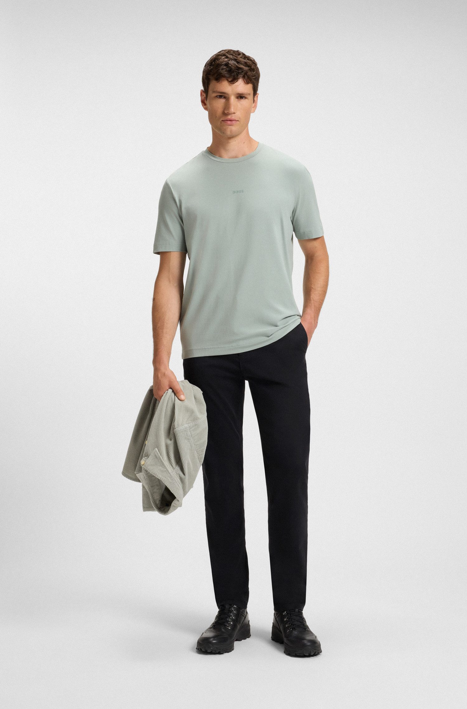 BOSS ORANGE Chinohose tapered mit BOSS Logo hinten