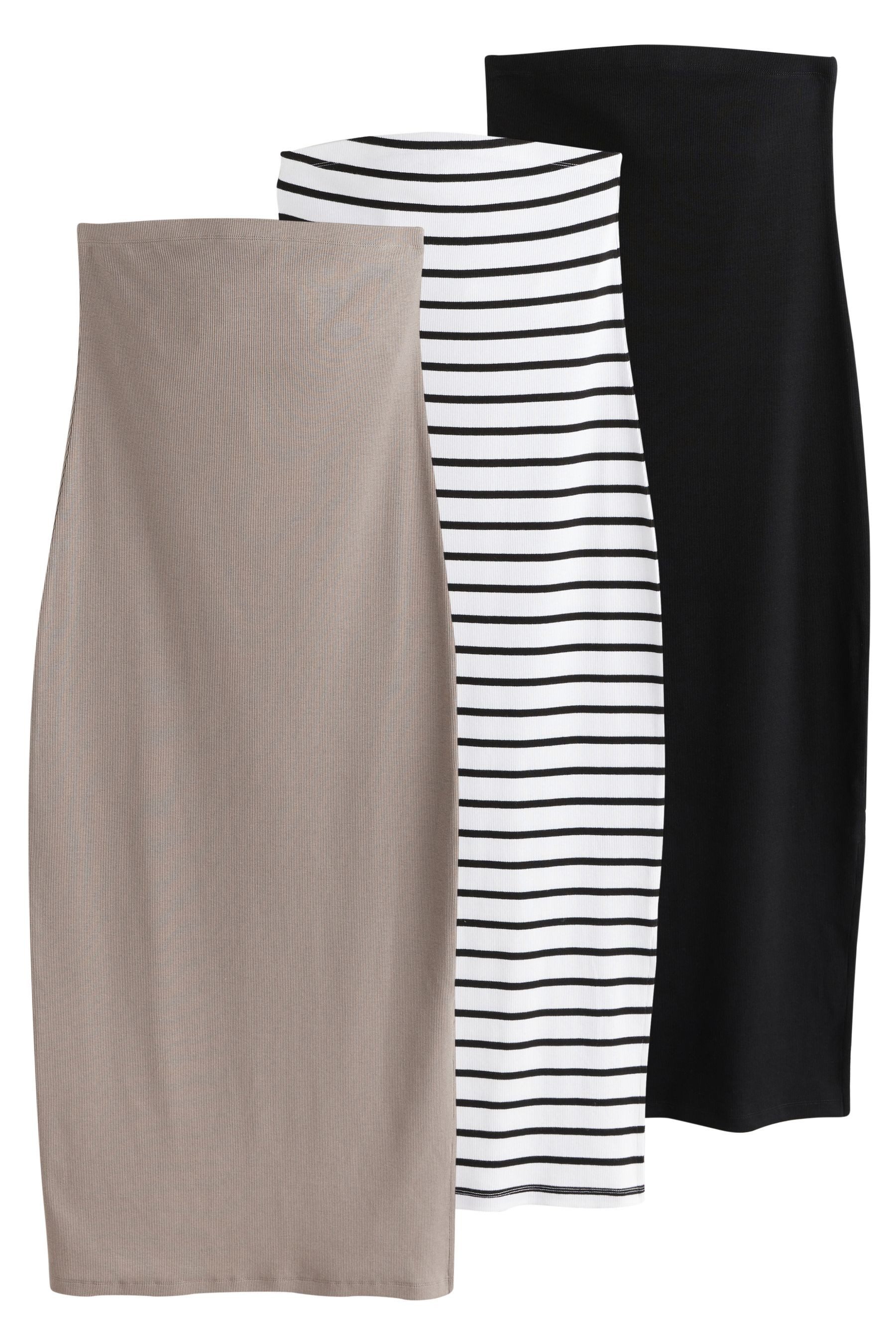 The Set Bandeaukleid The Set Gerippte Bandeau-Kleider, 3er-Pack (3-tlg) günstig online kaufen