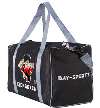 BAY-Sports Sporttasche Kickboxen Trainingstasche für Kinder Kick Boxen Kindertasche grau (Stück), Für kleine Nachwuchsfighter, 50 cm, aufgeweckten Design Mädchen/Jungs