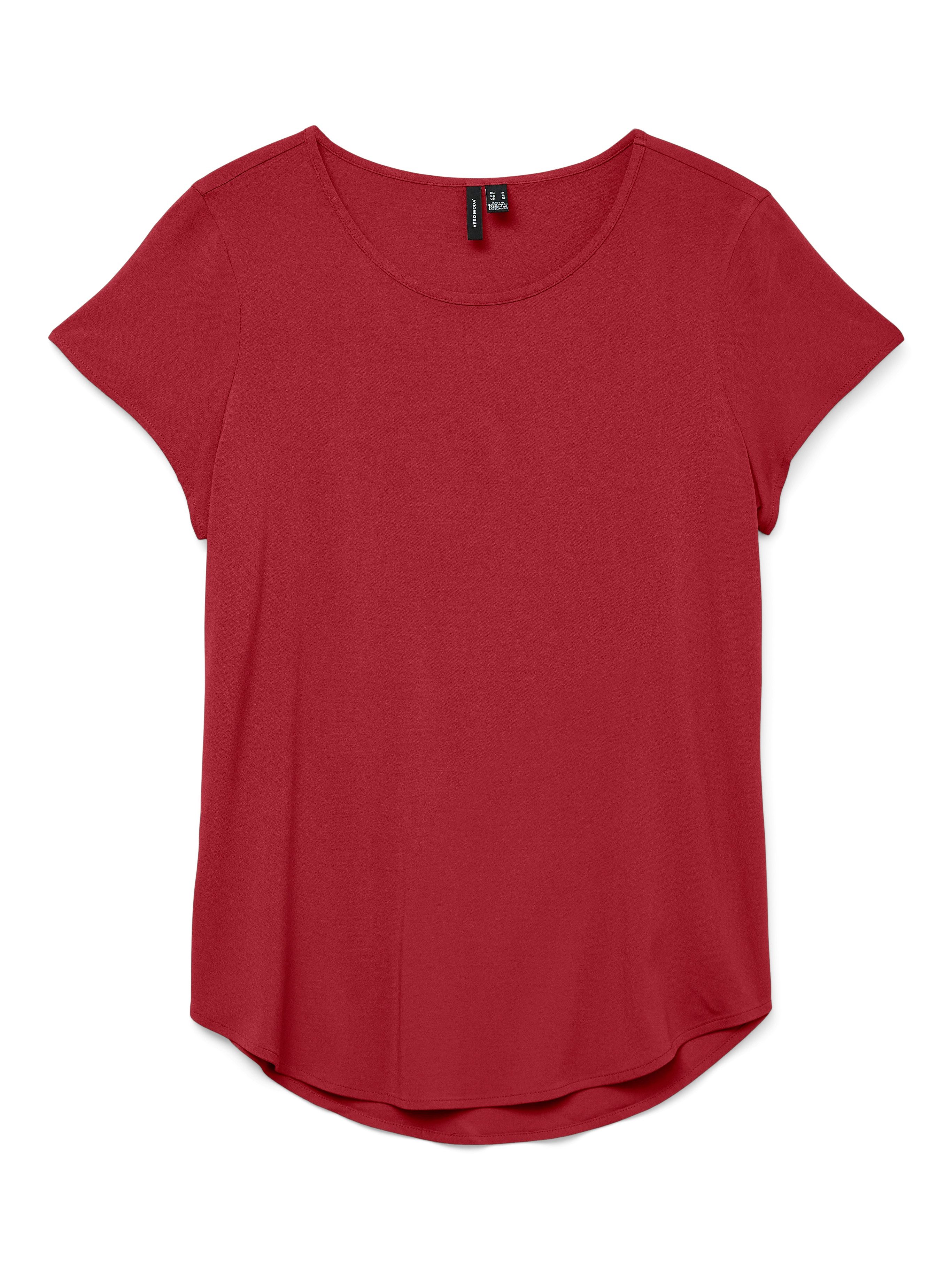 Vero Moda Blusenshirt VMBELLA SS TOP WVN GA NOOS Viskosemischung, abgerunde günstig online kaufen