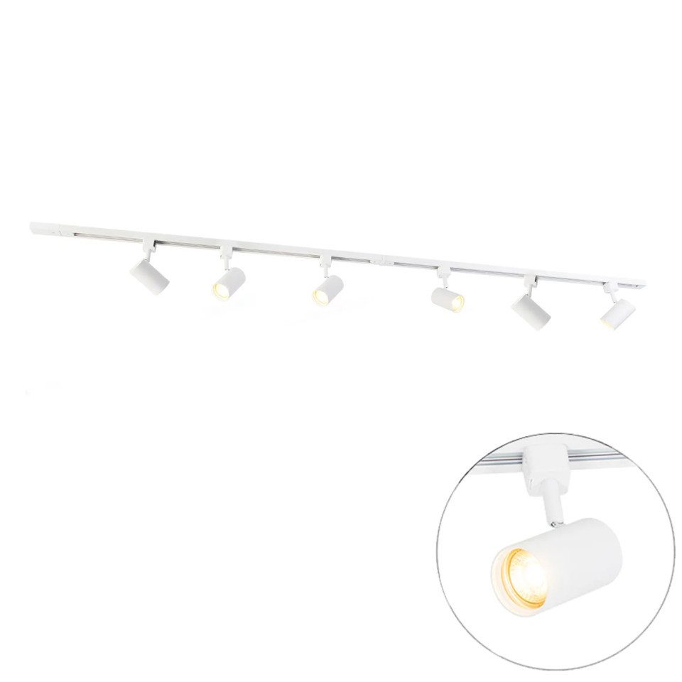 Qazqa Schienensystem-Sets Iconic jeana, 194 cm, (1-tlg), GU10, Modern, Stah günstig online kaufen