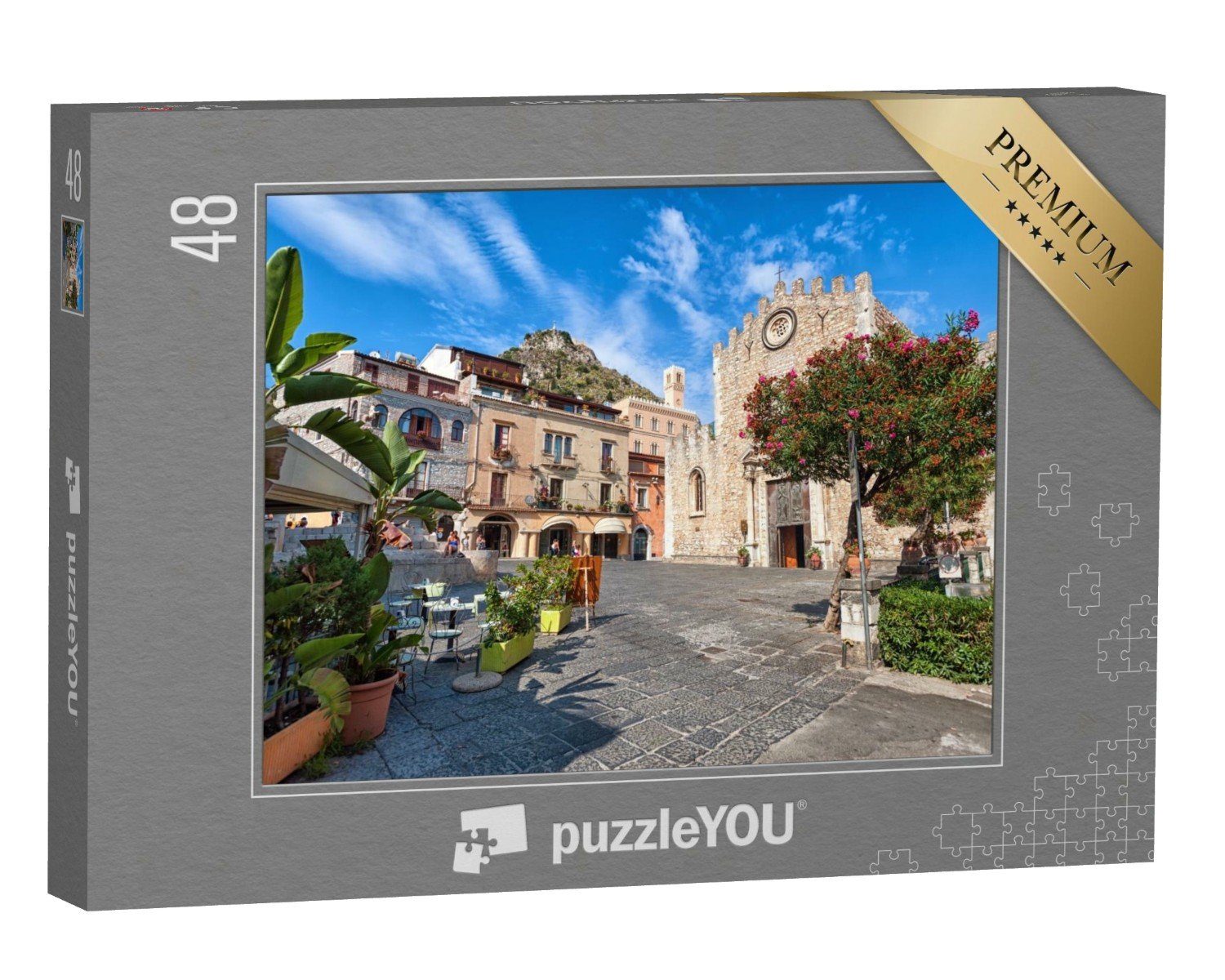 puzzleYOU Puzzle Idyllisches Taormina, Sizilien, 48 Puzzleteile, puzzleYOU-Kollektionen Italien