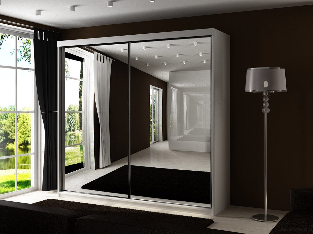 MIRJAN24 Kleiderschrank Top 21/200 (mit 2 Schiebetüren) mit Kleiderstange, günstig online kaufen