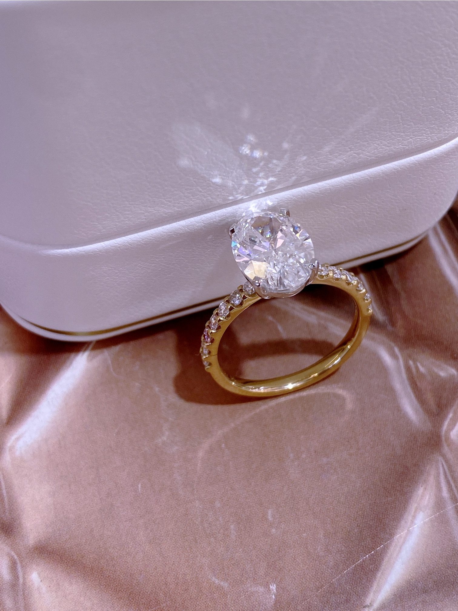 Meeye Diamantring gold ringe damen,verlobungsring paar,geburtstagsring,goldring damen, D,VS1,2ex,Ovaler Diamantschliff,Diamantring,ring mit gravur