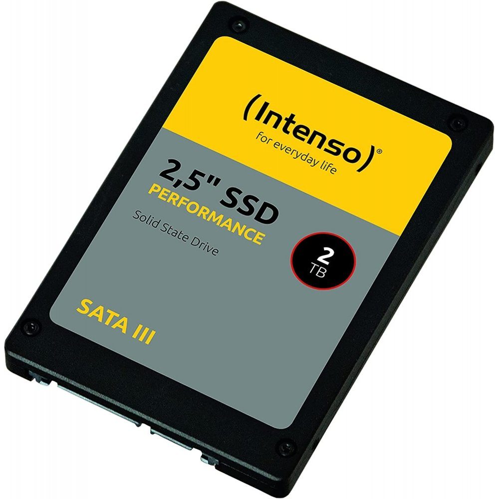 Intenso 2 TB Interne SATA SSD 6.35 cm (2.5 Zoll SSHD-Hybrid-Festplatte, 3D  NAND