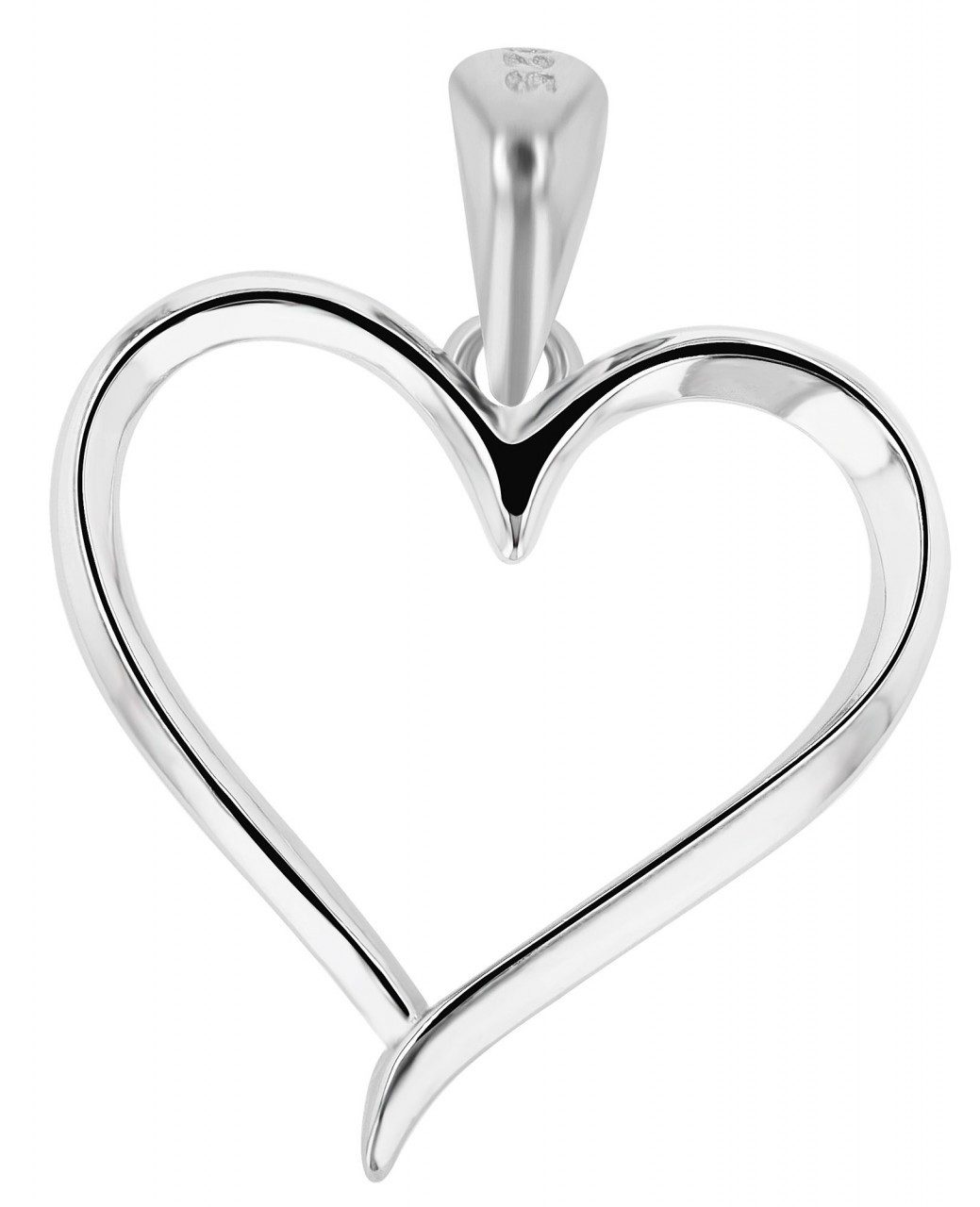 Adelia´s Kettenanhänger moderner Herz Anhänger aus 925 Sterling Silber günstig online kaufen