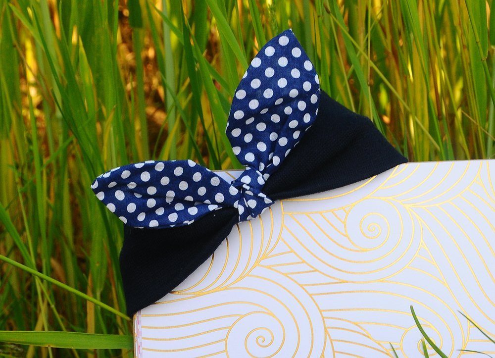 La Bortini Stirnband Stirnband für Baby und Kinder ab 0Mon Kopfband Ohrenschutz in Naviblau elastisch, weich, mit Ohren, Einheitsgröße