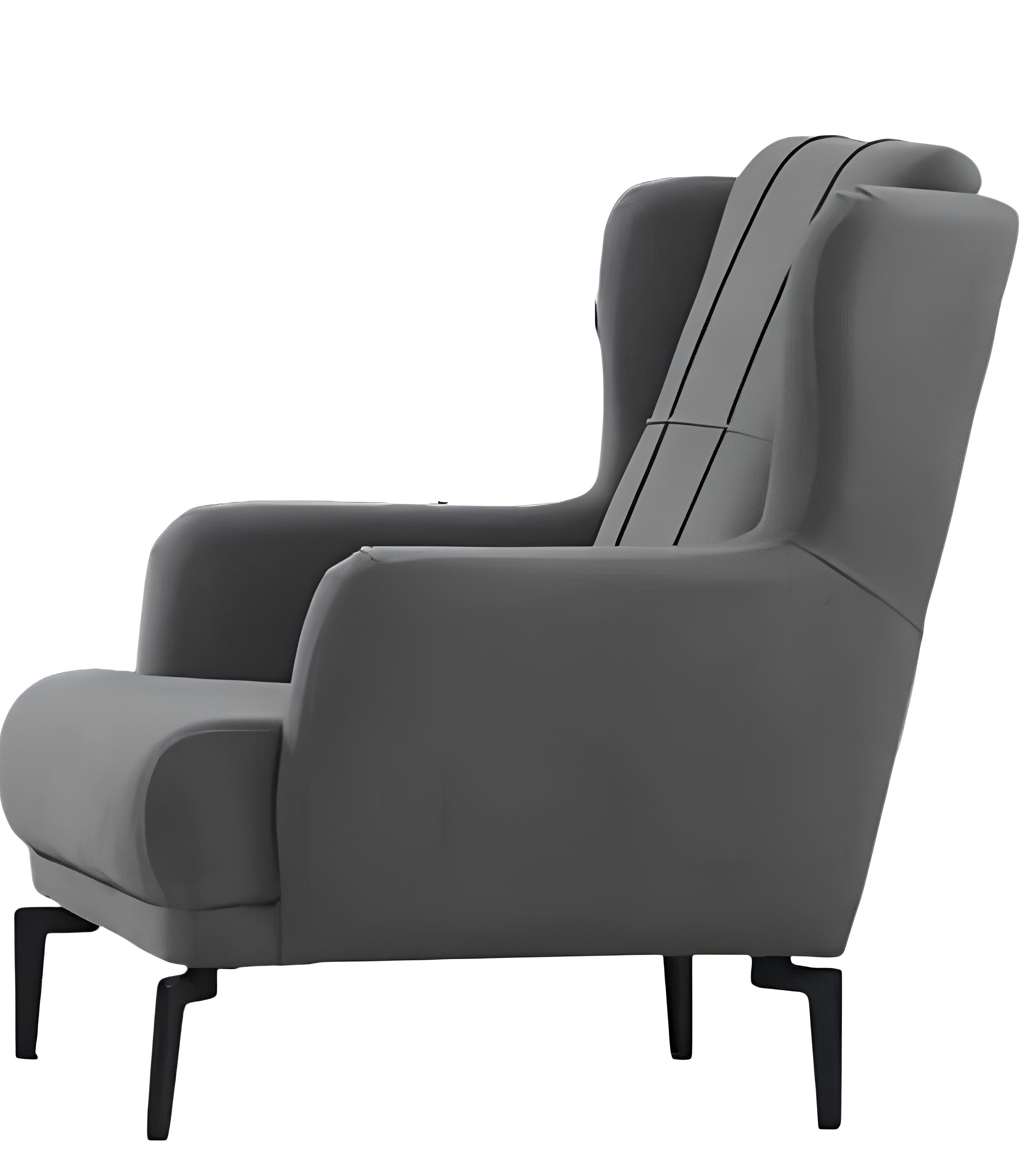 Xlmoebel Loungesessel Stoff-Sessel in Grau mit gepolsterter Sitzfläche für Wohnräume (Sessel), Hergestellt in Europa