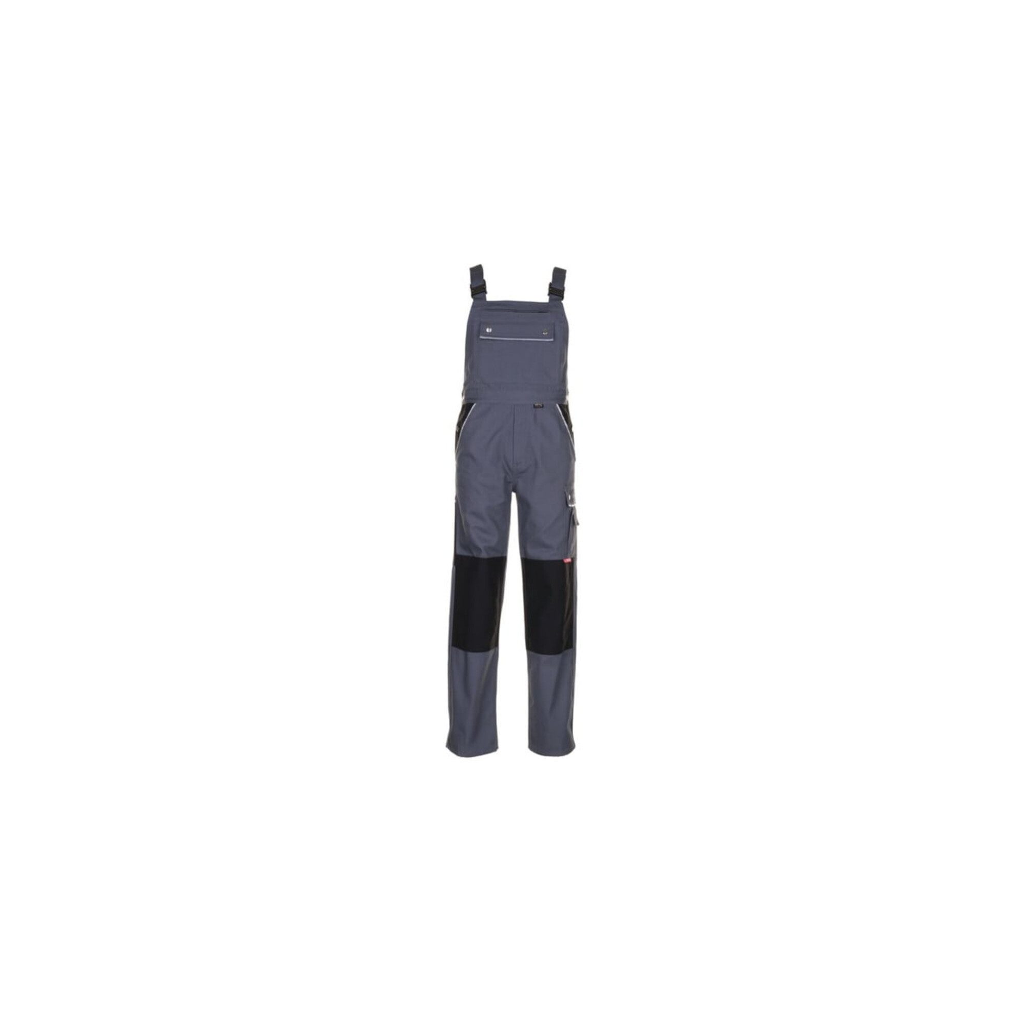 3/4-Hose Planam Latzhose Canvas 320 Gr.56 grau/schwarz 65 % PES/35 % BW