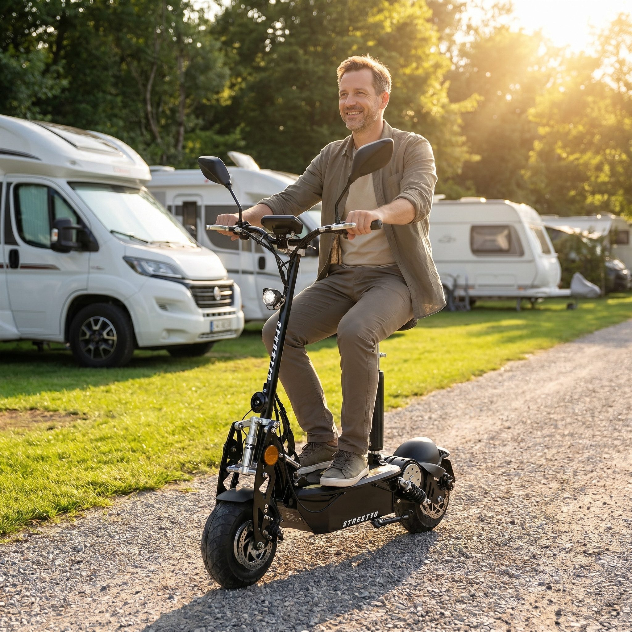 eFlux E-Scooter Street 20 Pro Elektro Roller mit Straßenzulassung klappbar, 500 W, (E Scooter, Elektroroller, Escooter, E Roller, E Scooter, Elektro Roller), E Scooter mit Bremse, EScooter mit Straßenzulassung, E Scooter