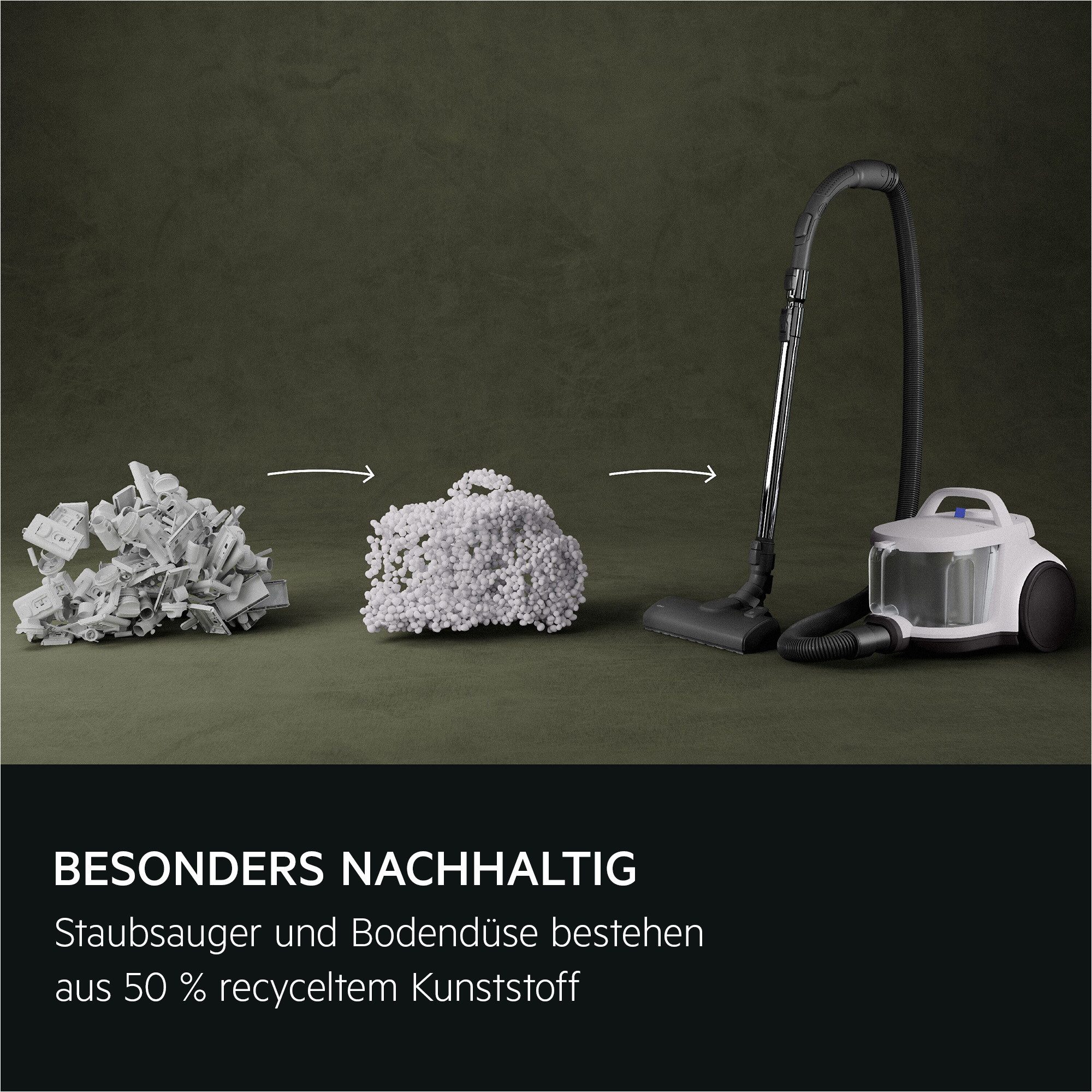 AEG Bodenstaubsauger CLEAN 5000 BEUTELLOSER STAUBSAUGER (AL51C1LDB), 1000 W, beutellos, Kraftvolle Reinigung mit waschbarem HEPA‑Filter für sauberere Luft