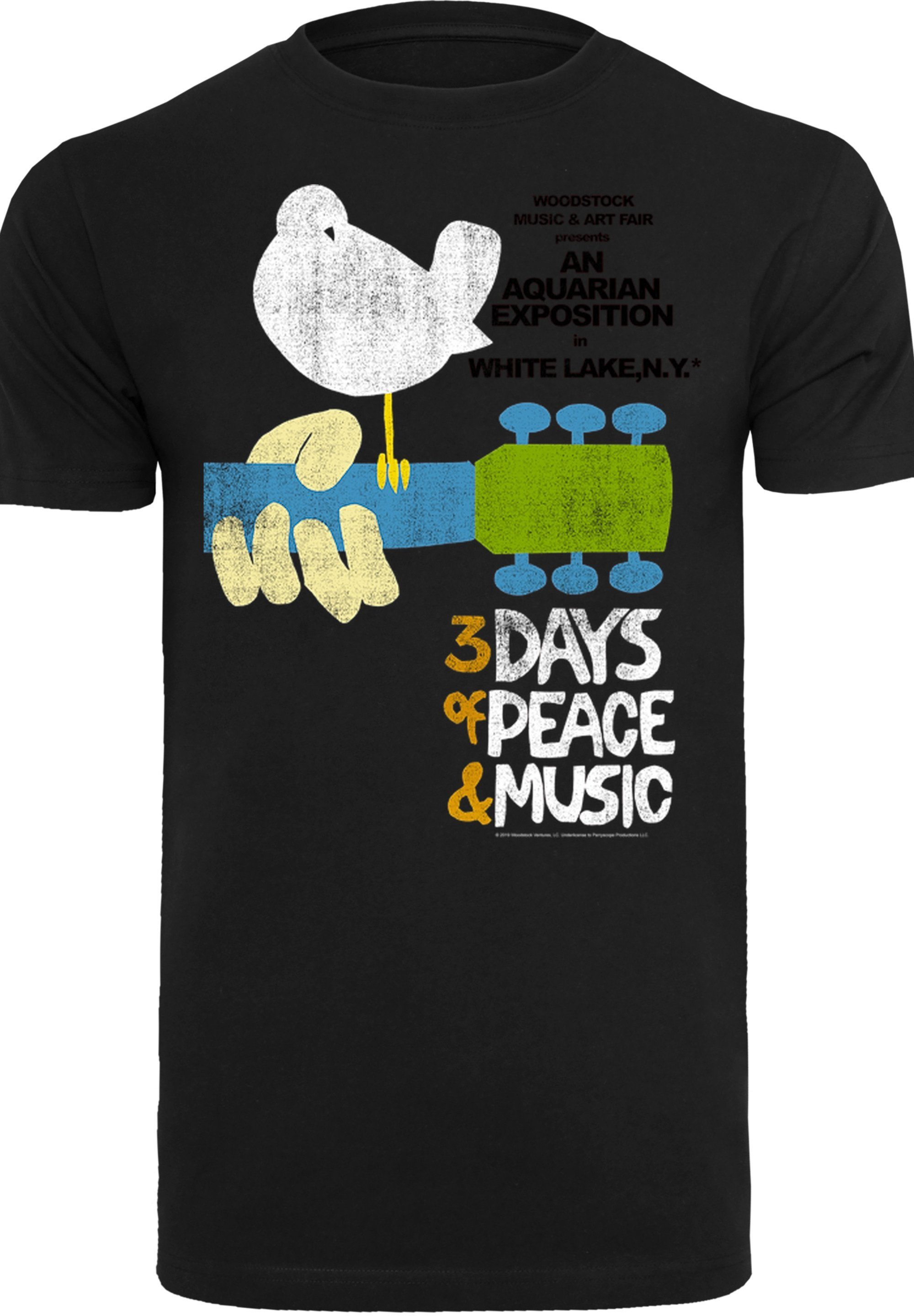 Festival Woodstock Poster Merch,Regular-Fit,Basic,Bandshirt F4NT4STIC T-Shirt Herren,Premium