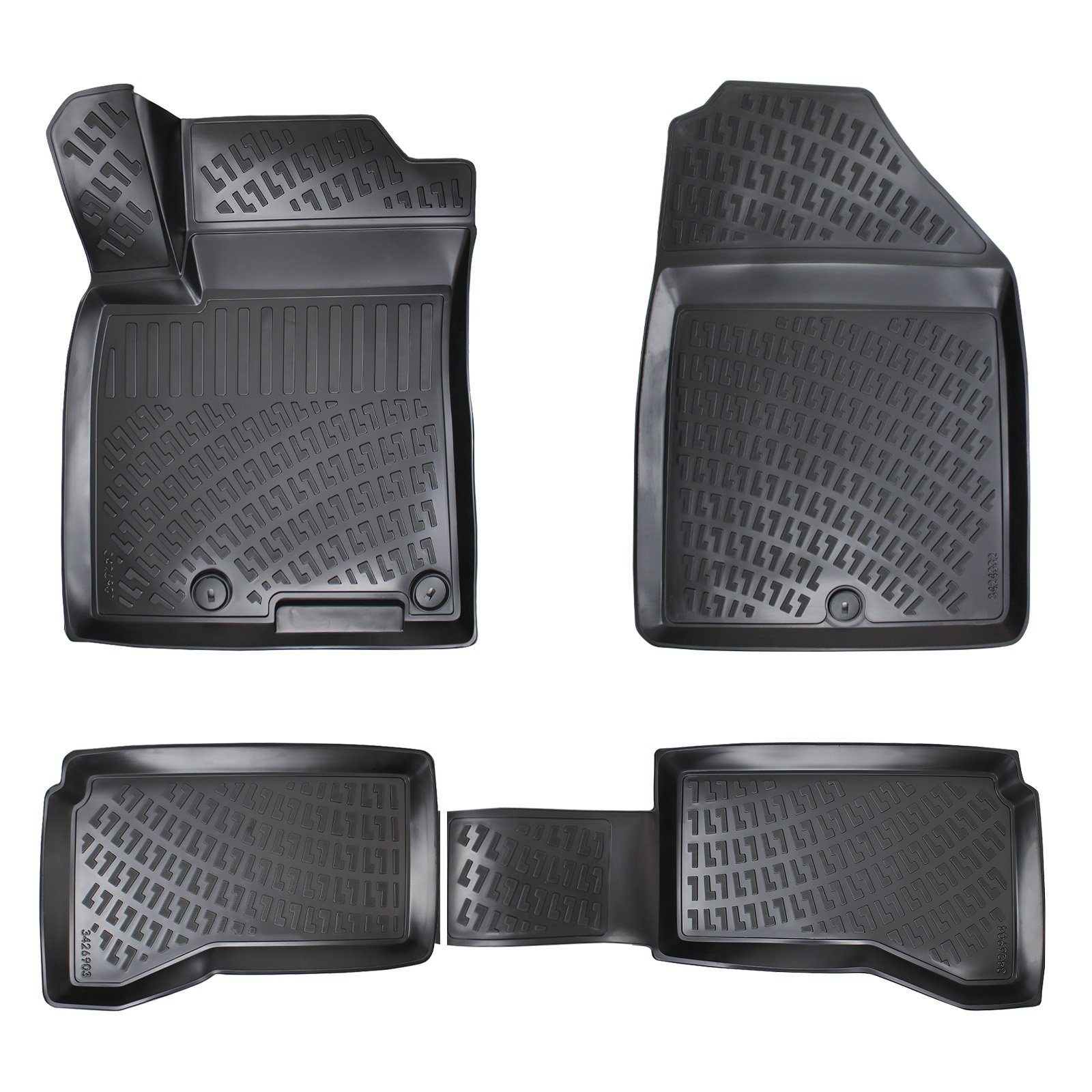 Trimak Auto-Fußmatte, Set Autofußmatten Kofferraummatte Kia kompatibel Hybrid Niro und mit