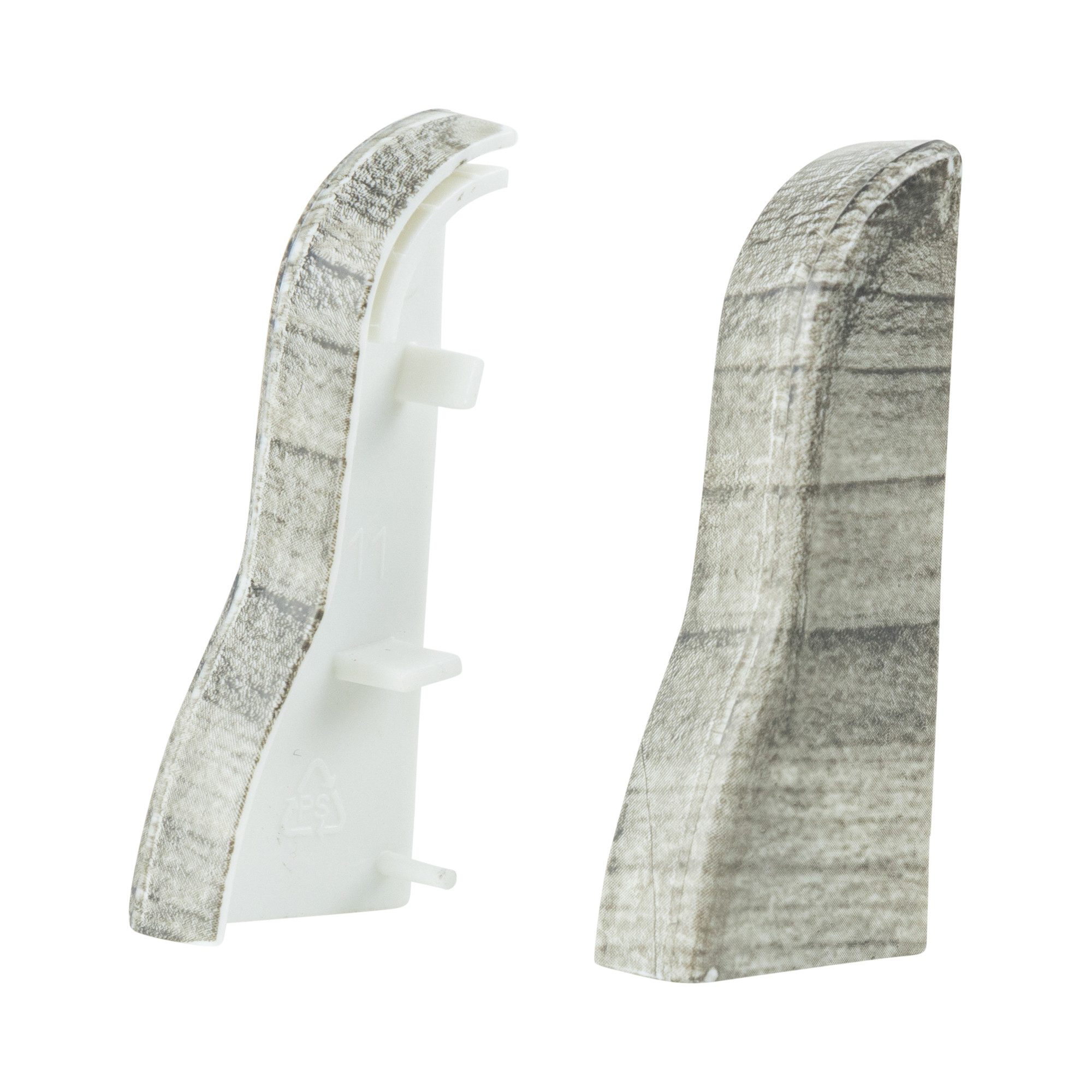 SN DECO GROUP Sockelleisten-Endkappe SN Deco - Sockelleisten Endkappen, 4 Stück Endkappen fur SN Deco VKP Sockelleisten (2 links + 2 Rechts), Kunststoff (PVC)