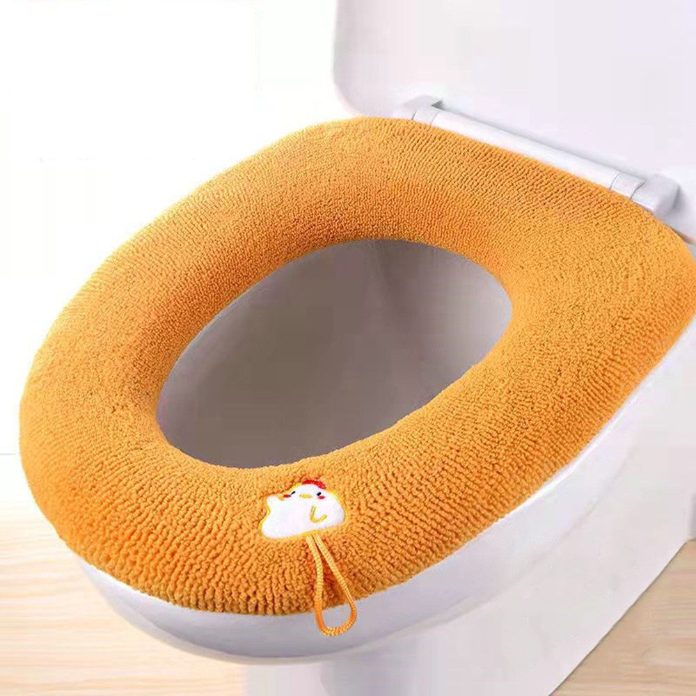 Zaewry Dusch-WC-Sitz 2 Stück Toilettensitzbezug Waschbar mit Griff weiche WC Deckelbezug