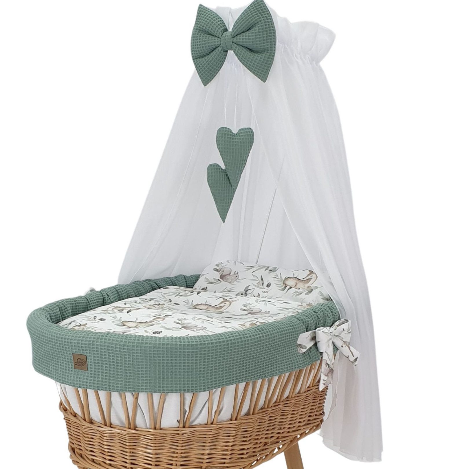 Babymajawelt Bett-Set Ersatz Bett Set für Stubenwagen ! NUR Stoff Ausstattung! Ver. Designs, Füllung: 100% Polyester, Bezug: Baumwolle, Made in EU, Stubenwagen Textile Ausstattung