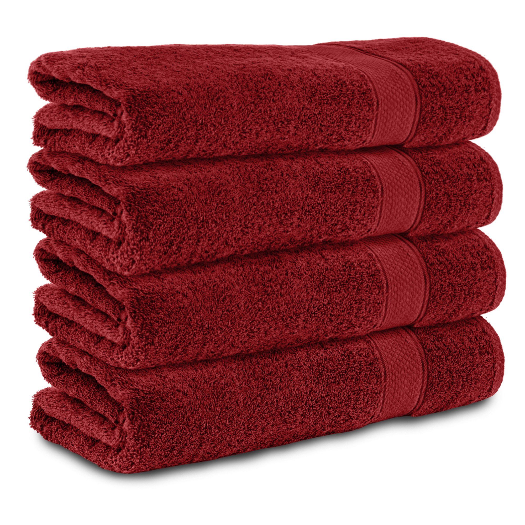 KOMFORTEC Badetücher 100% Baumwolle, 470 g/m² Frottee (4-St), Handtücher 70x140 cm Set, Weich mehr