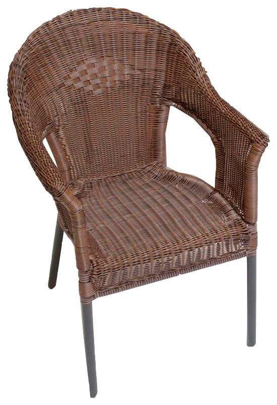 2er Polyrattan, Ravenna (Set, Set, stapelbar, braun Gartensessel MERXX 2-St),