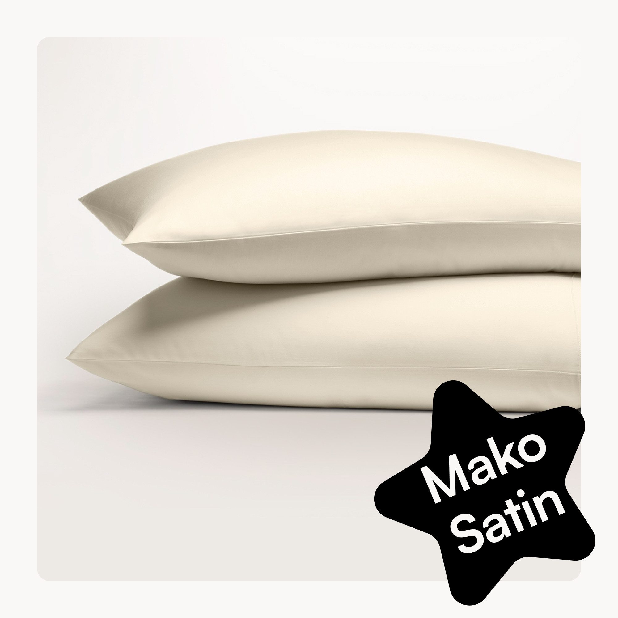 Seralino Kissenbezüge Mako Satin Kissenbezug (100% Bio Baumwolle) weich, hautfreundlich, (2 Stück), Fairtrade/ GOTS zertifizierte uni Kissenhülle mit Reißverschluss