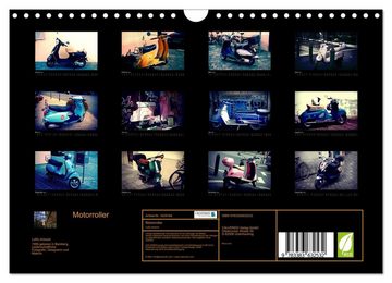 CALVENDO Wandkalender Motorroller (Wandkalender 2024 DIN A4 quer), CALVENDO Monatskalender
