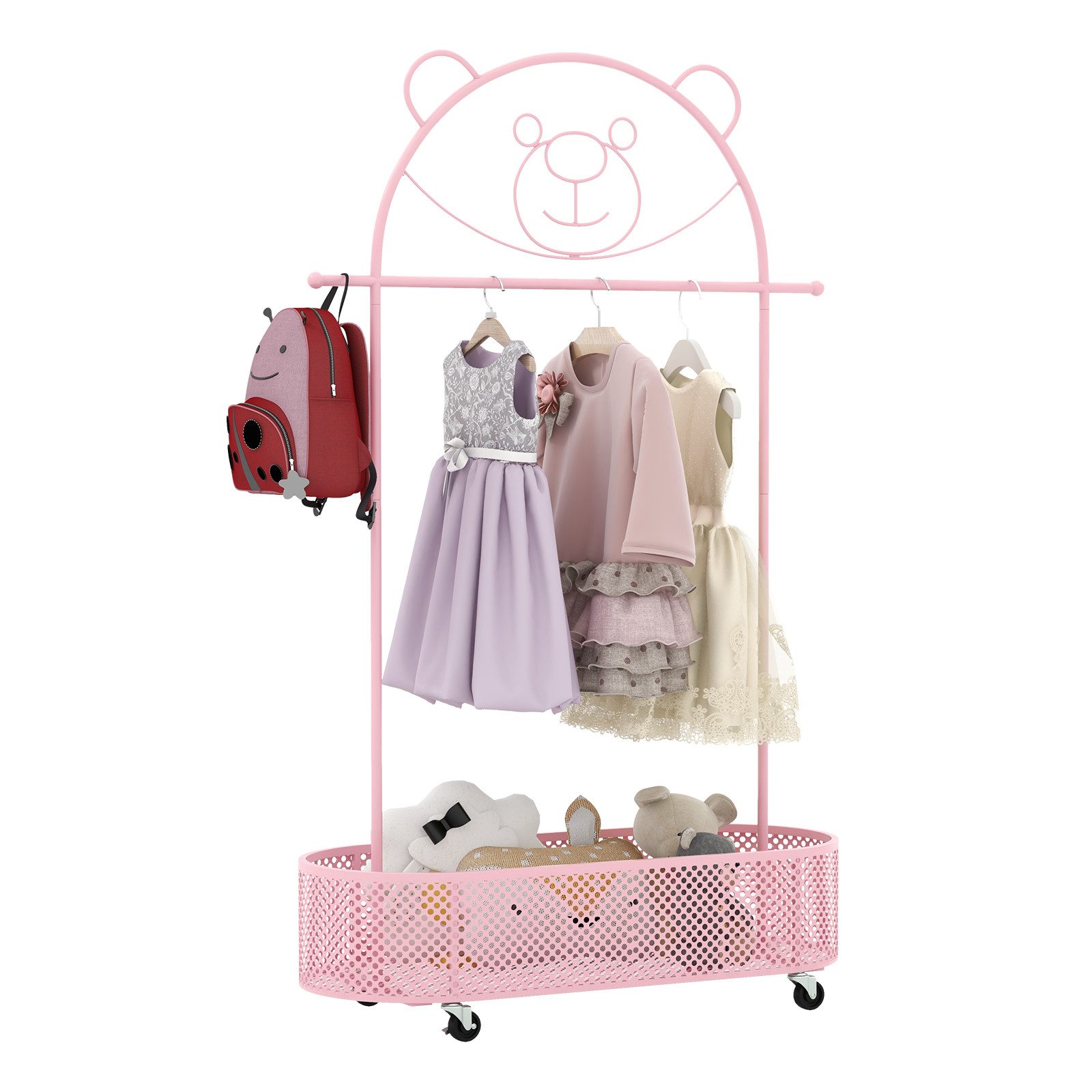 COSTWAY Kleiderständer, Kinder, höhenverstellbar 130/150/182cm, mit günstig online kaufen
