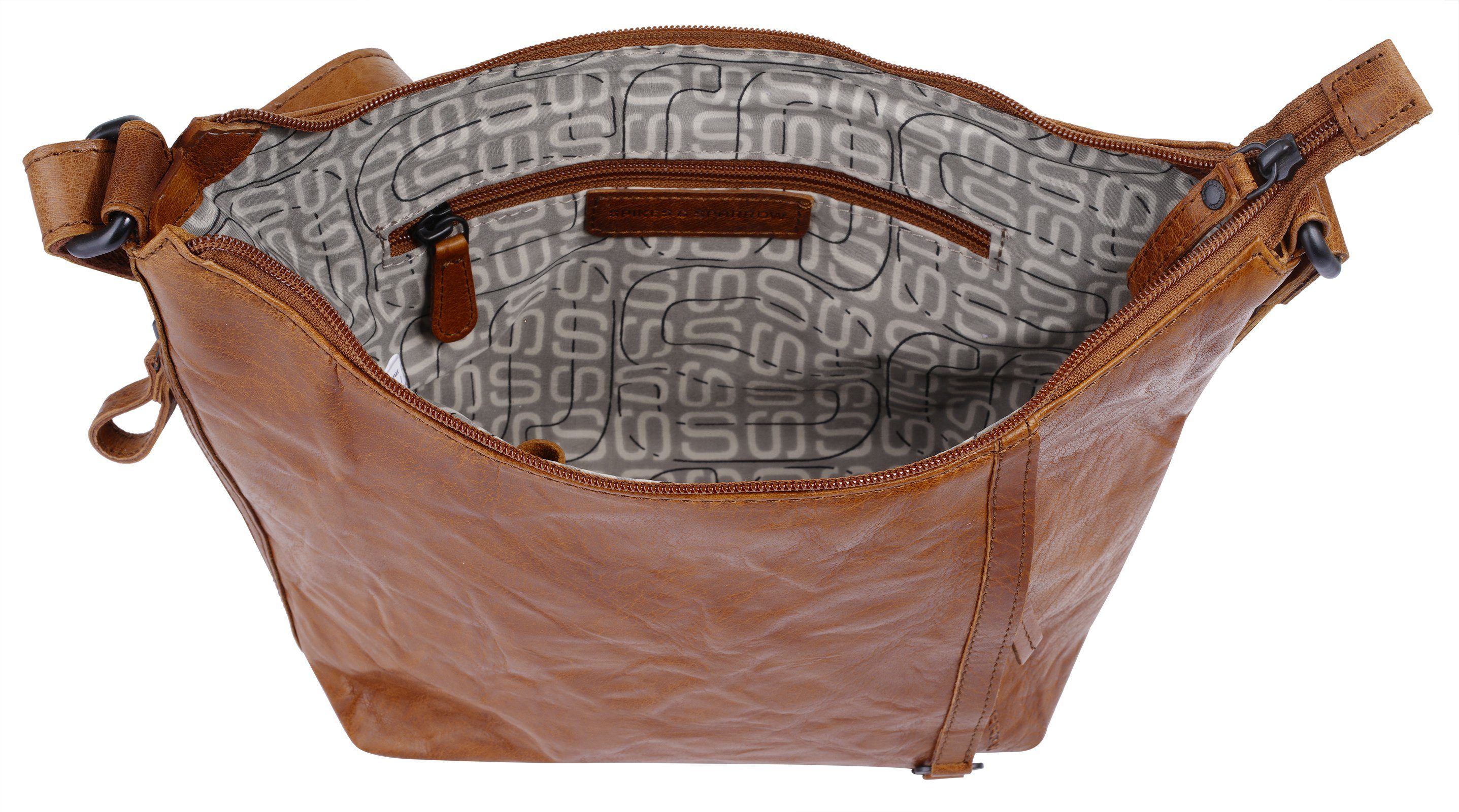 Spikes & Sparrow Umhängetasche CROSSOVER, echt Leder