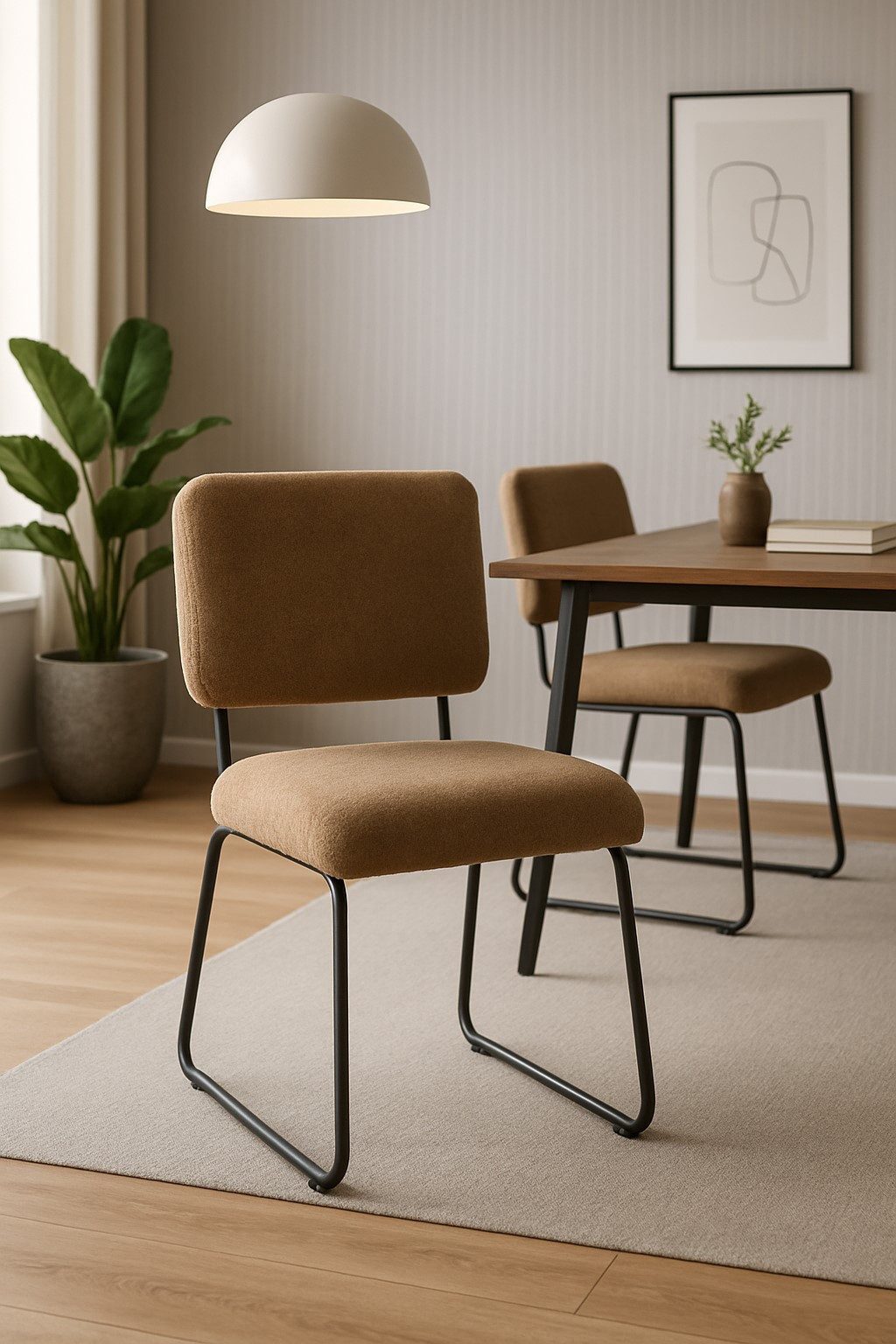 moebel-direkt-online Esszimmerstuhl Teddyoptik (2er Set), Sitz und Rücken gepolstert