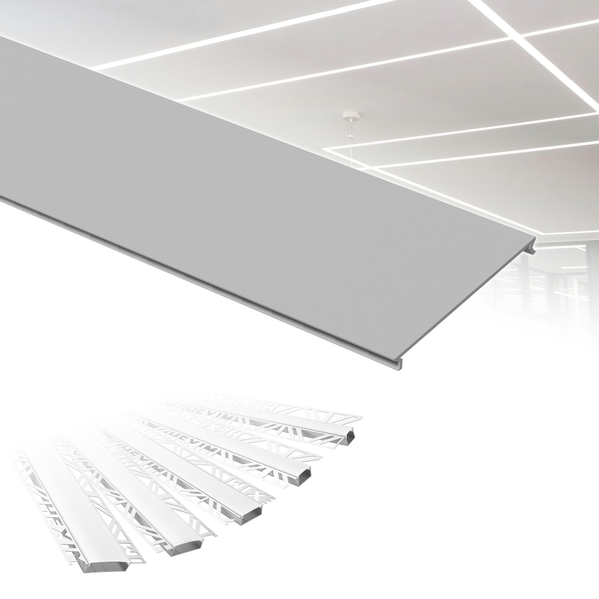 Hexim LED-Stripe-Profil 2m Trockenbauprofil Alu LED günstig online kaufen