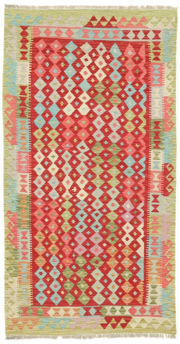 Orientteppich Kelim Afghan 104x196 Handgewebter Orientteppich Läufer, Nain Trading, rechteckig, Höhe: 3 mm