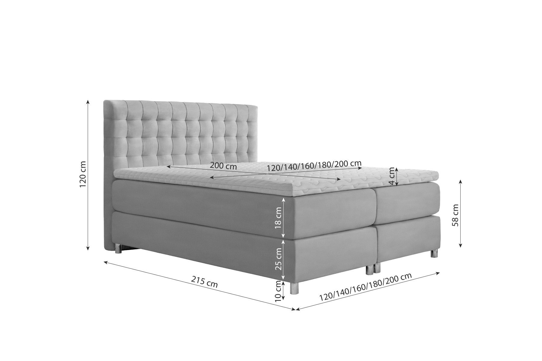 99rooms Boxspringbett Leonel (Schlafzimmerbett, Bett), mit Taschenfederkern Matratze, Topper, Bettkasten, Kopfteil gepolstert