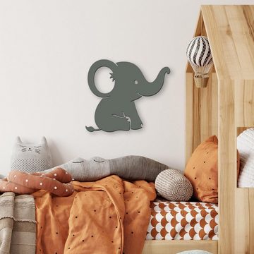 Namofactur LED Dekolicht Baby Elefant - Schlaflicht mit Elefanten Motiv für Kleinkinder, Ohne Zugschalter/Stern, LED fest integriert, Warmweiß, Wanddekoobjekt Kinderzimmer Leuchte batteriebetrieben