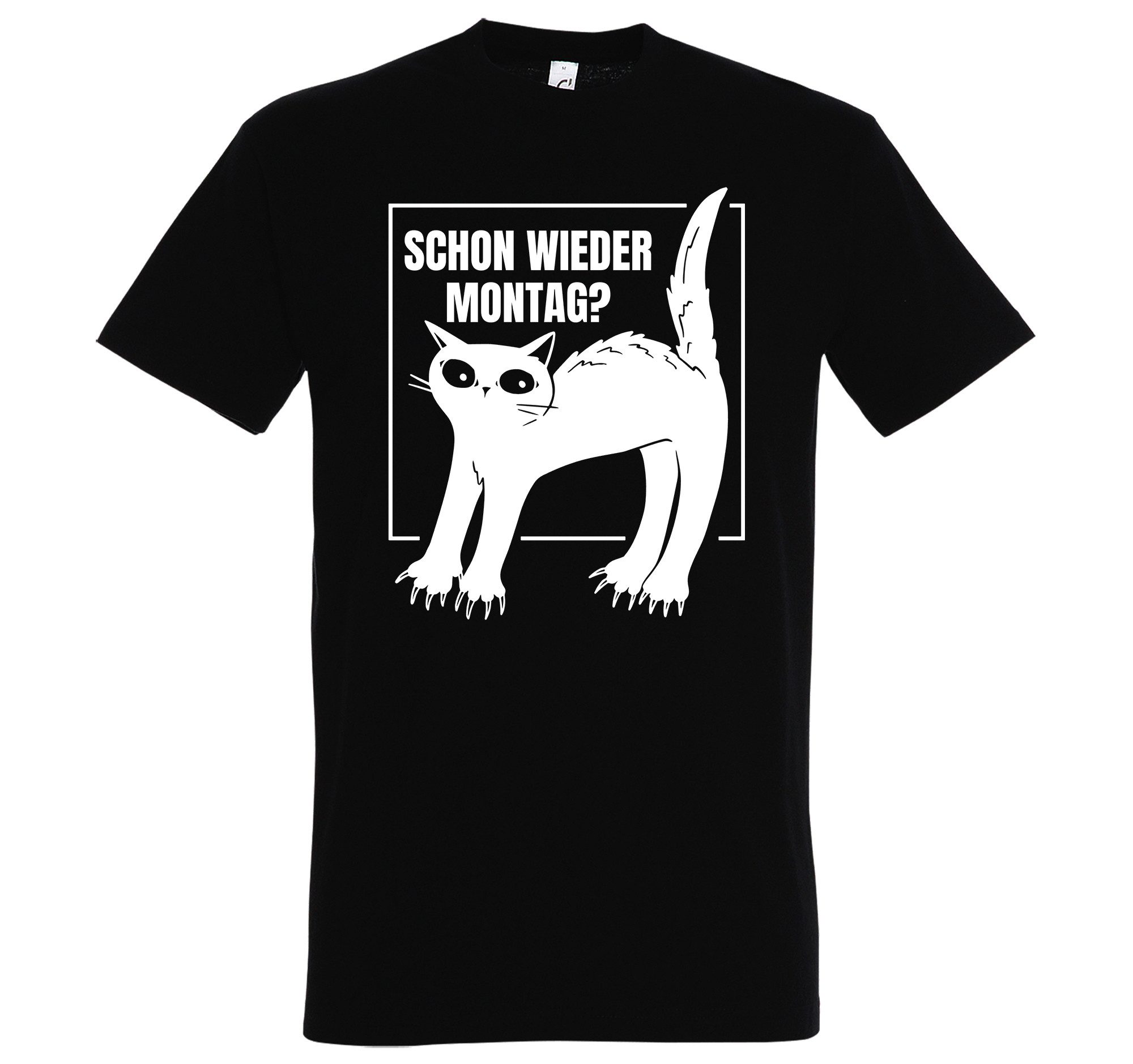 Youth Designz Print-Shirt Montags Katze Herren günstig online kaufen