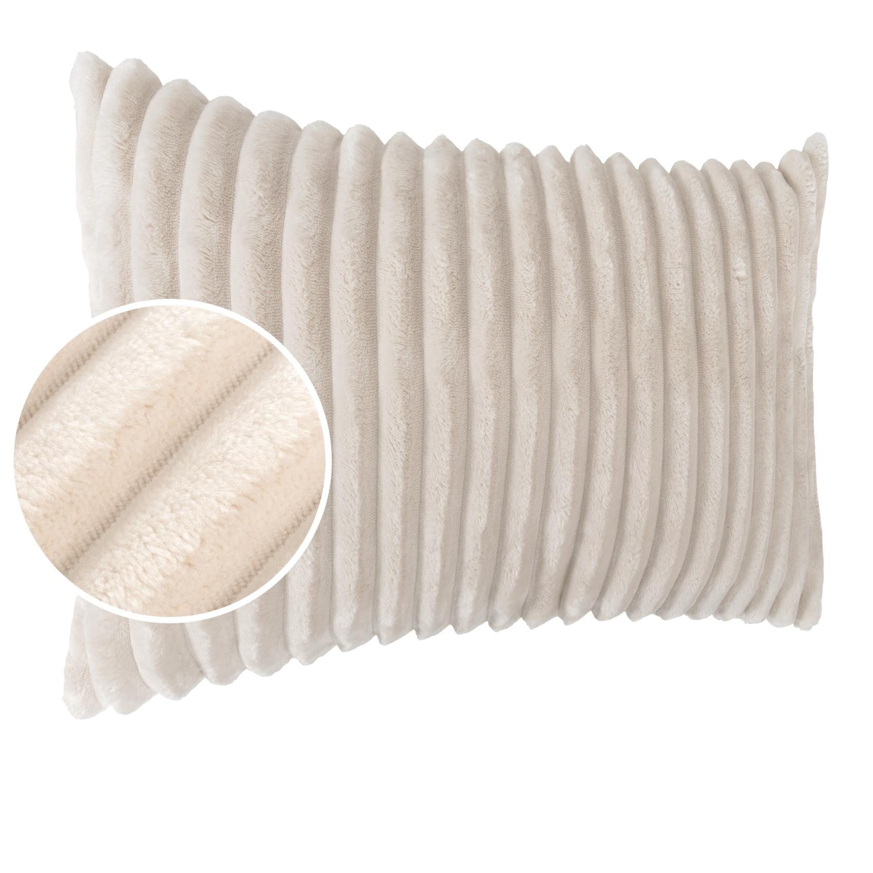 Kisska Декоративные подушки LILLI BIG CORD Velour Ambiente dekorieren, Подушкиüberzug ohne Füllung BIG-Cord UNI 50x30cm Einfarbig Elfenbein