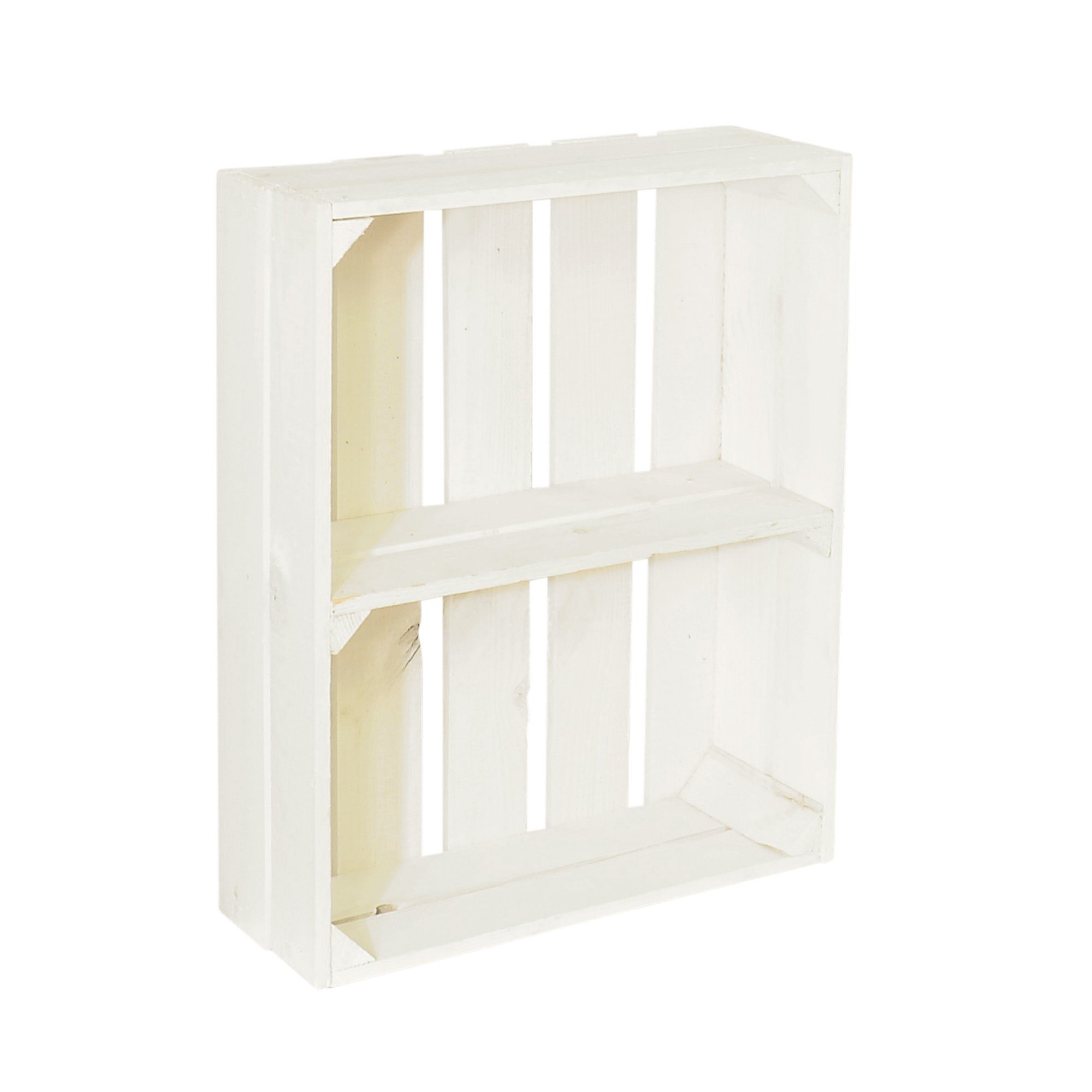 CHICCIE Holzkiste Holzregal 50x40x15cm - weiß 1x kurzes Regal (1 St)