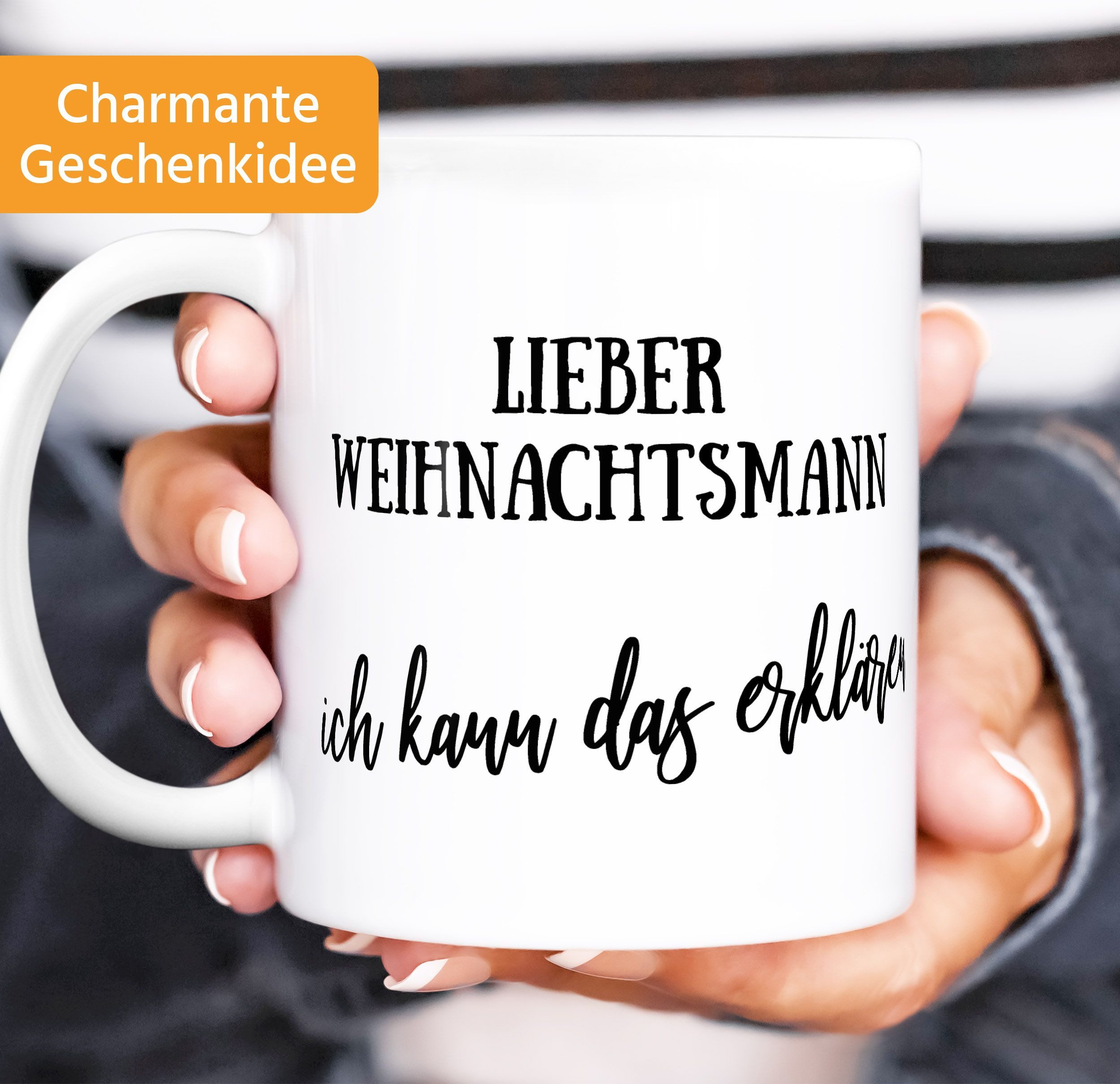 MoonWorks Tasse Kaffee-Tasse Weihnachten Lieber Weihnachtsmann, ich kann das erklären, Keramik