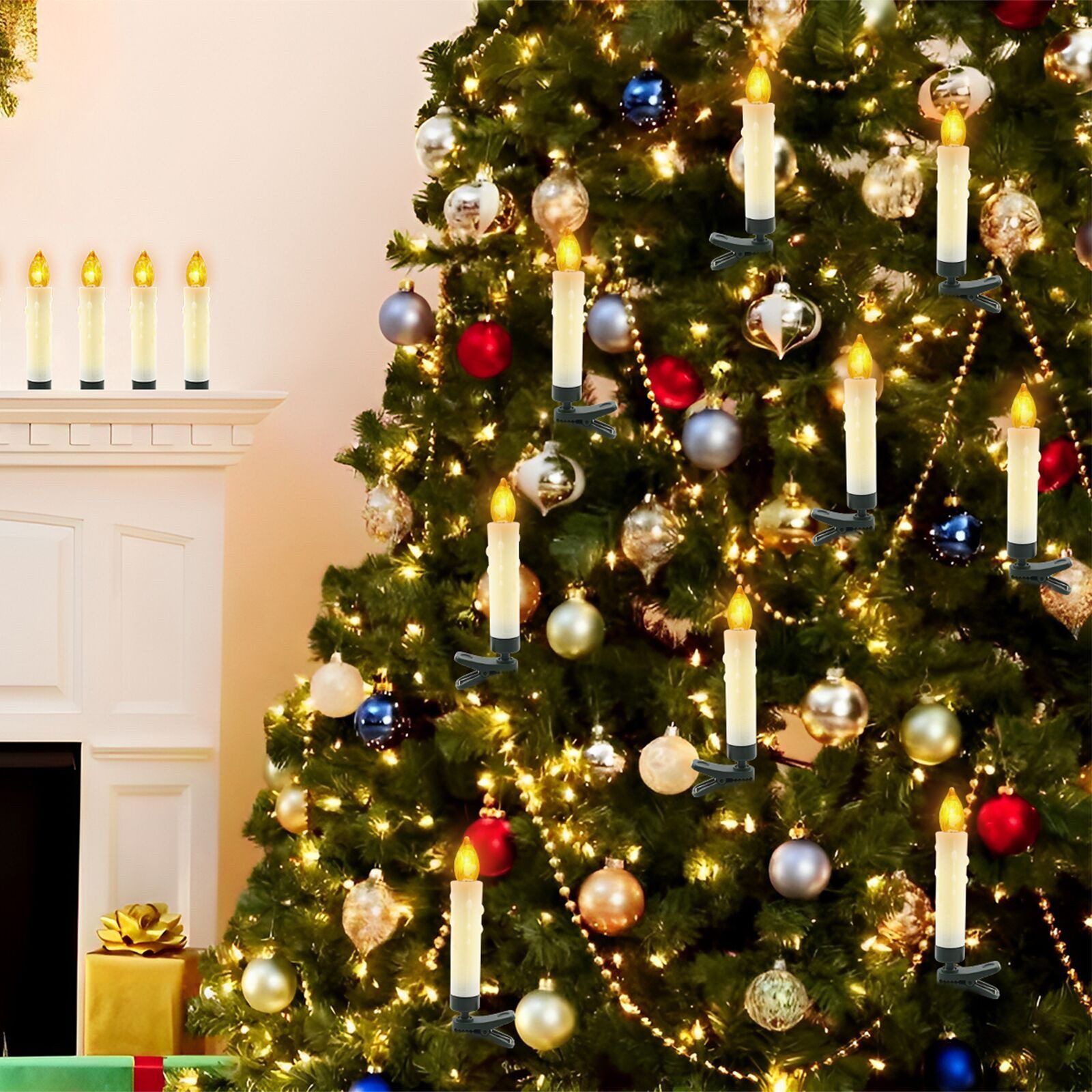 Gotoll LED-Christbaumkerzen CH010-50_B 10/20/30/40/50er kabellos Weihnachts günstig online kaufen