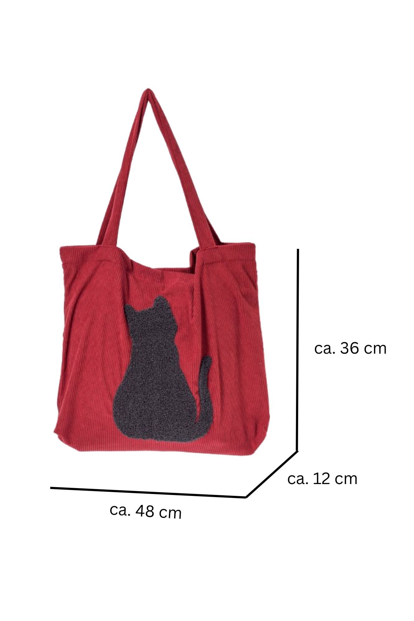 Magma Heimtex Umhängetasche Cordstofftasche Pixie 3D-Effekt getuft Tiermoti günstig online kaufen