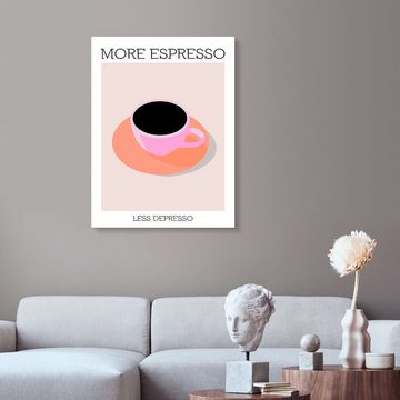 Posterlounge Forex-Bild bykammille, More Espresso Less Depresso, Küche