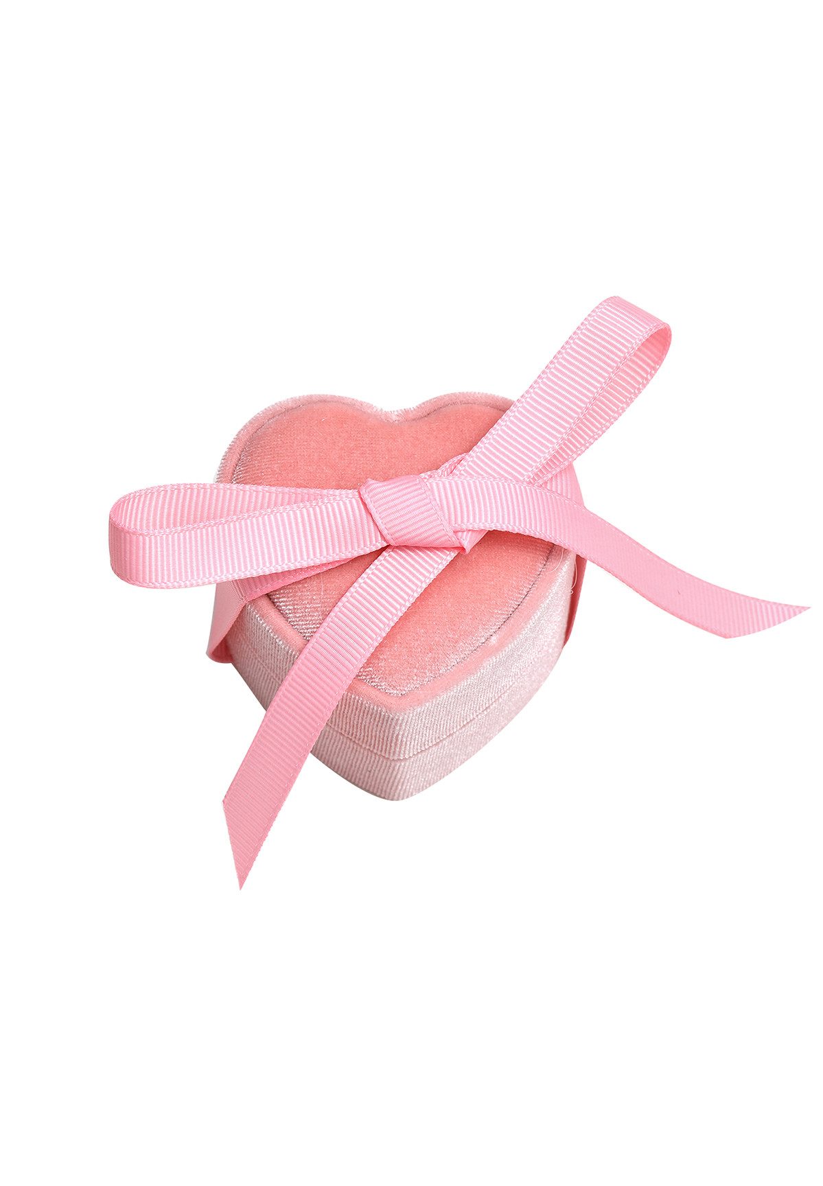 Hey Happiness Schmuckkasten Geschenkbox Herzform Schmucketui für Ring und Ohrstecker, Ringschachte, Damenschmuck Aufbewahrung Ringbox aus Samt