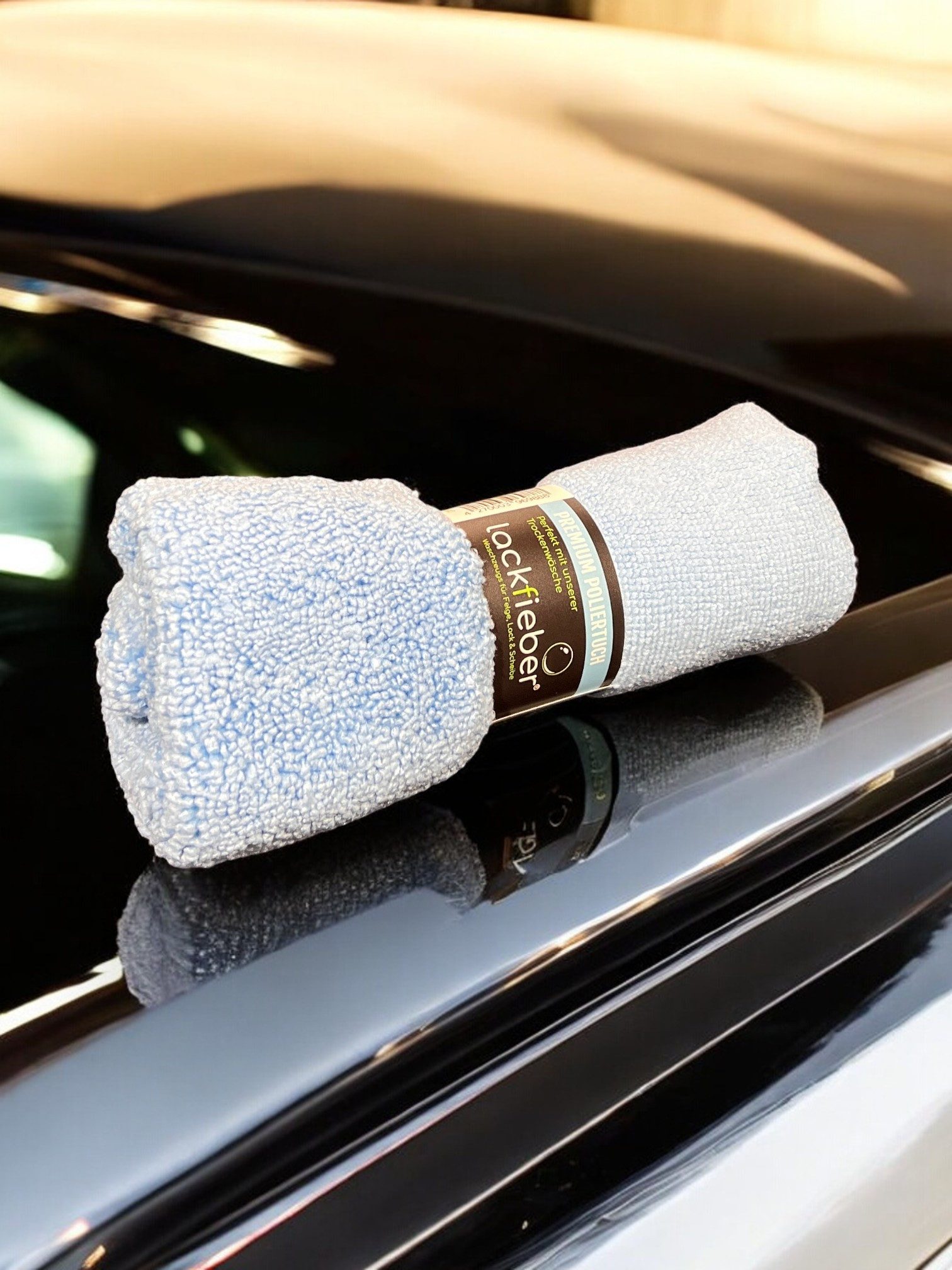 lackfieber Premium Poliertuch für Lack & Glas Pflegetuch (1-tlg., 1x Poliertuch, Hochglanzfinish, fusselfrei, streifenfrei, materialschonend)