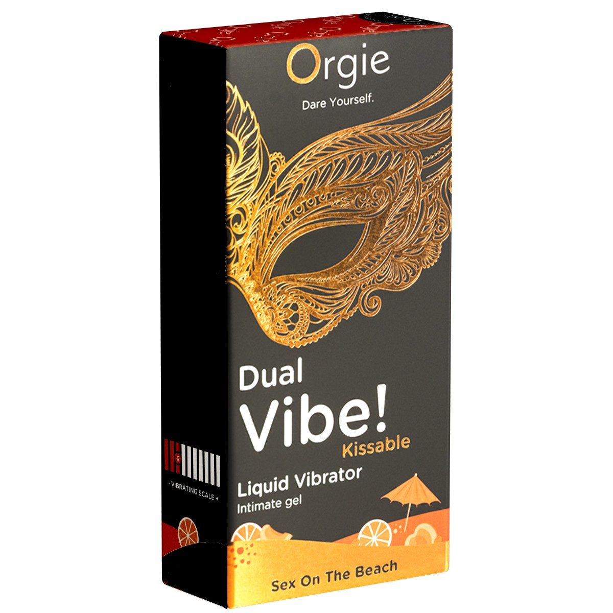 Orgie Gleitgel Dual Vibe, Flasche mit, 1-tlg., stimulierendes Intimgel mit Geschmack