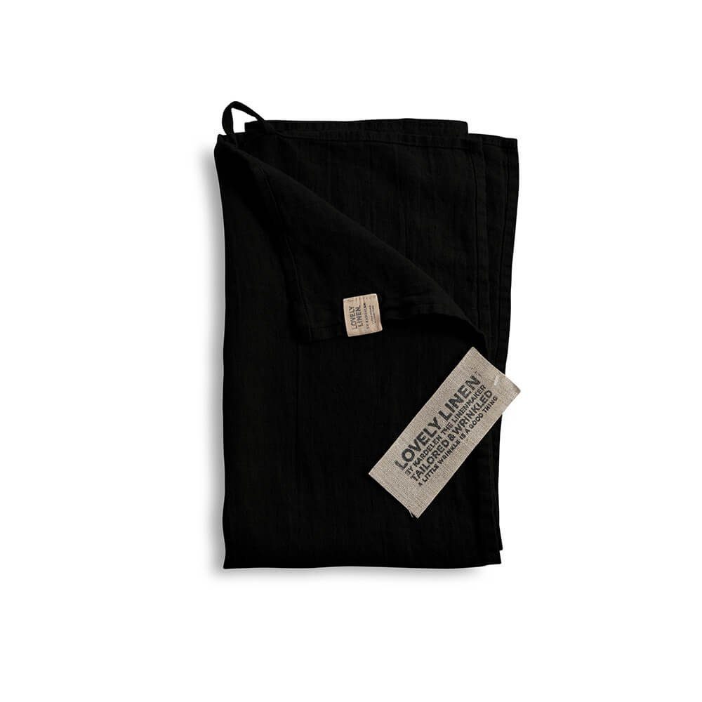 Lovely Linen Handtuch Lovely Linen Geschirrtuch 45 x 70 cm, 100% Leinen black