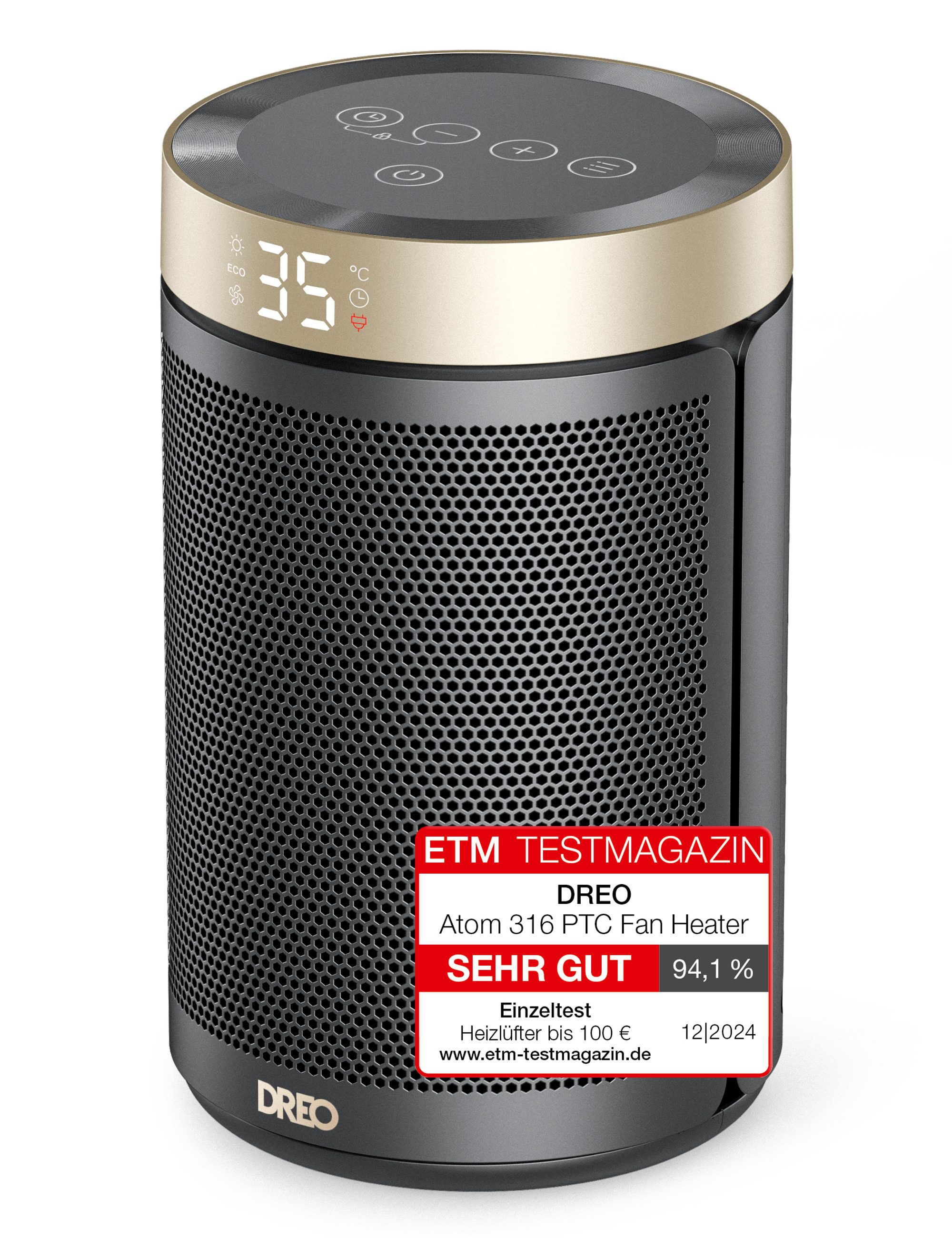 Dreo Heizlüfter Elektrische Heizung, 34 dB leise, 1500W Keramik Heizlüfter, günstig online kaufen