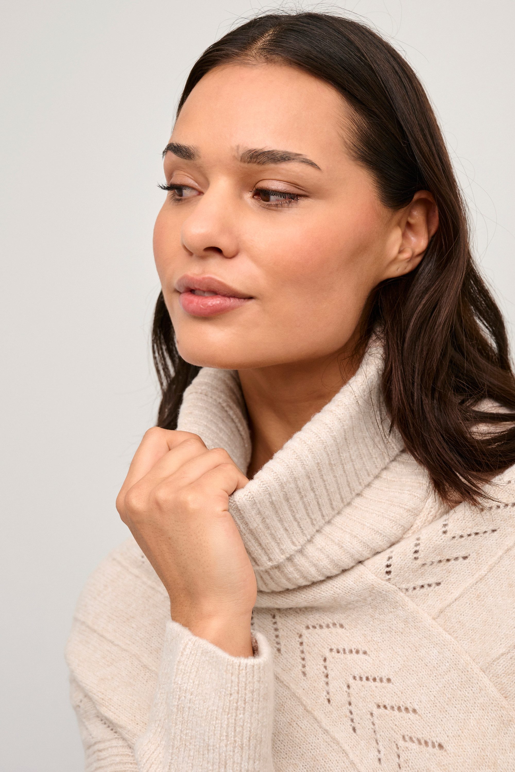 Cream Strickponcho Poncho CRHoliday