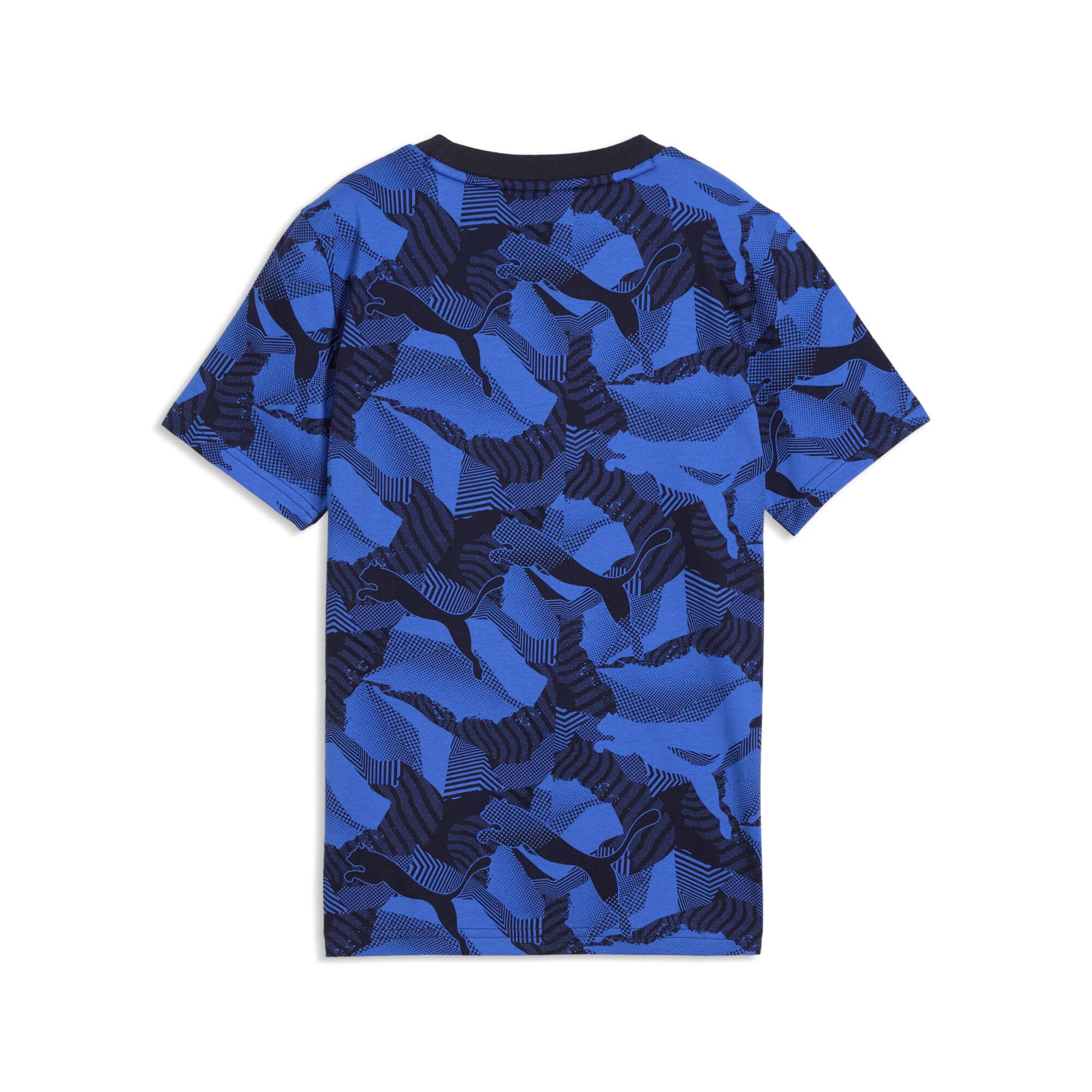 PUMA T-Shirt ESS LOGO LAB STORY 2 AOP TEE B Regular Fit, Rundhalsausschnitt, für Jugendliche