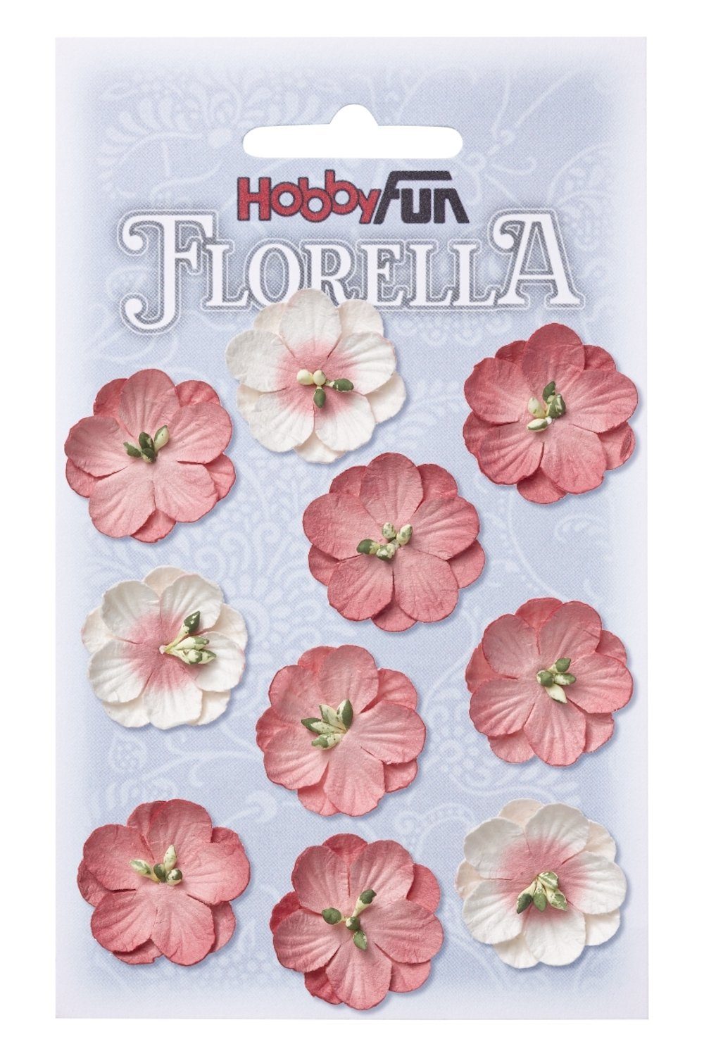 HobbyFun Dekofigur FLORELLA-Blüten aus Maulbeer-Papier 2,5 cm, horten
