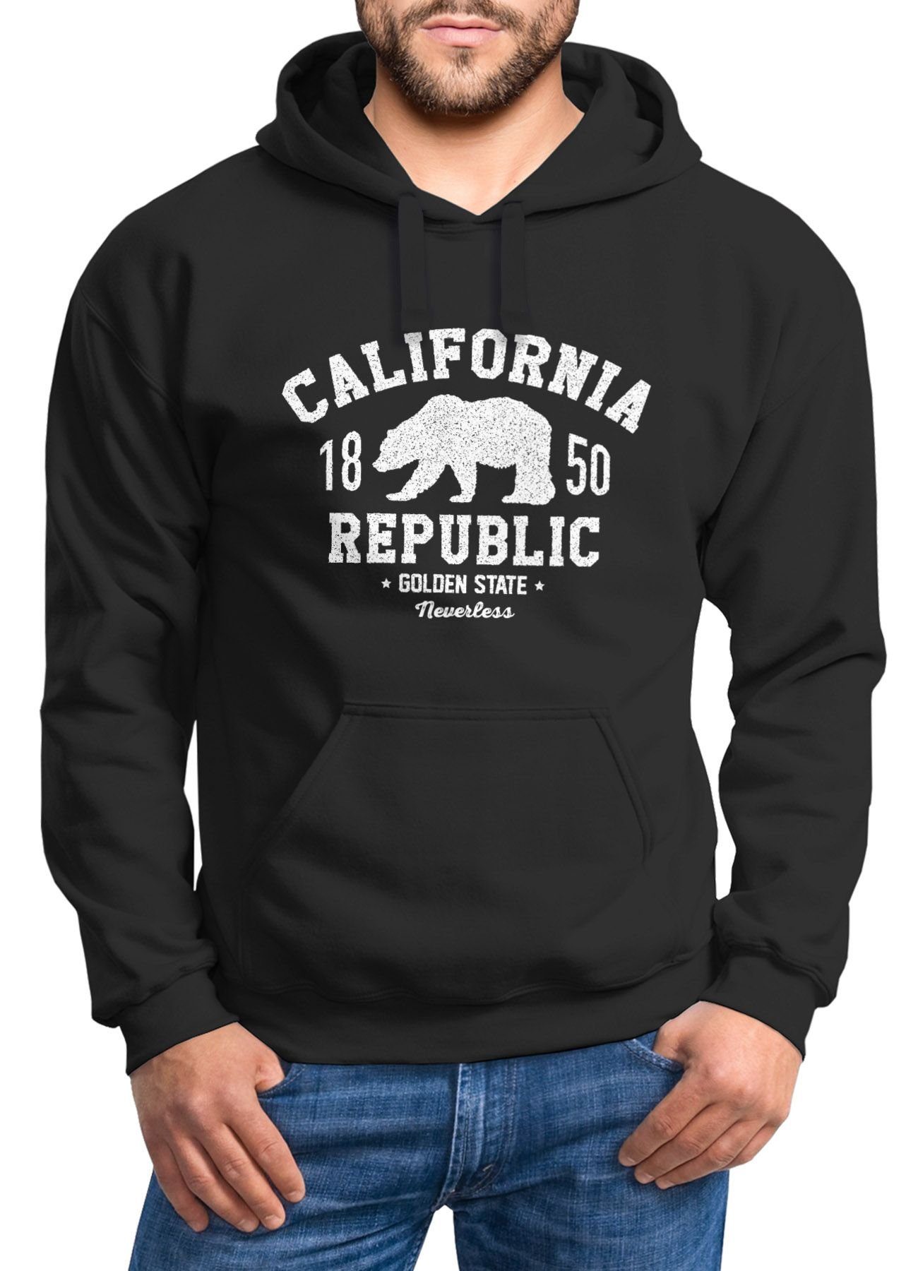 Neverless Hoodie Hoodie Herren California Republic günstig online kaufen